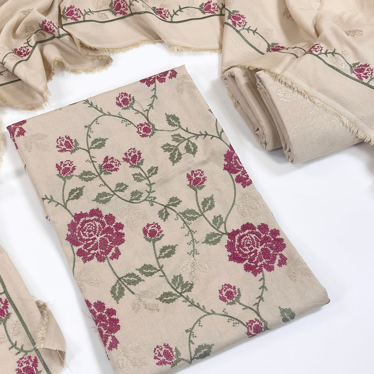 Bareeze Embroidered Karandi 3PC