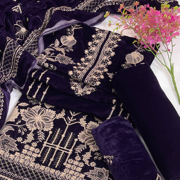 Sana Safinaz Luxury Emb Velvet 3PC