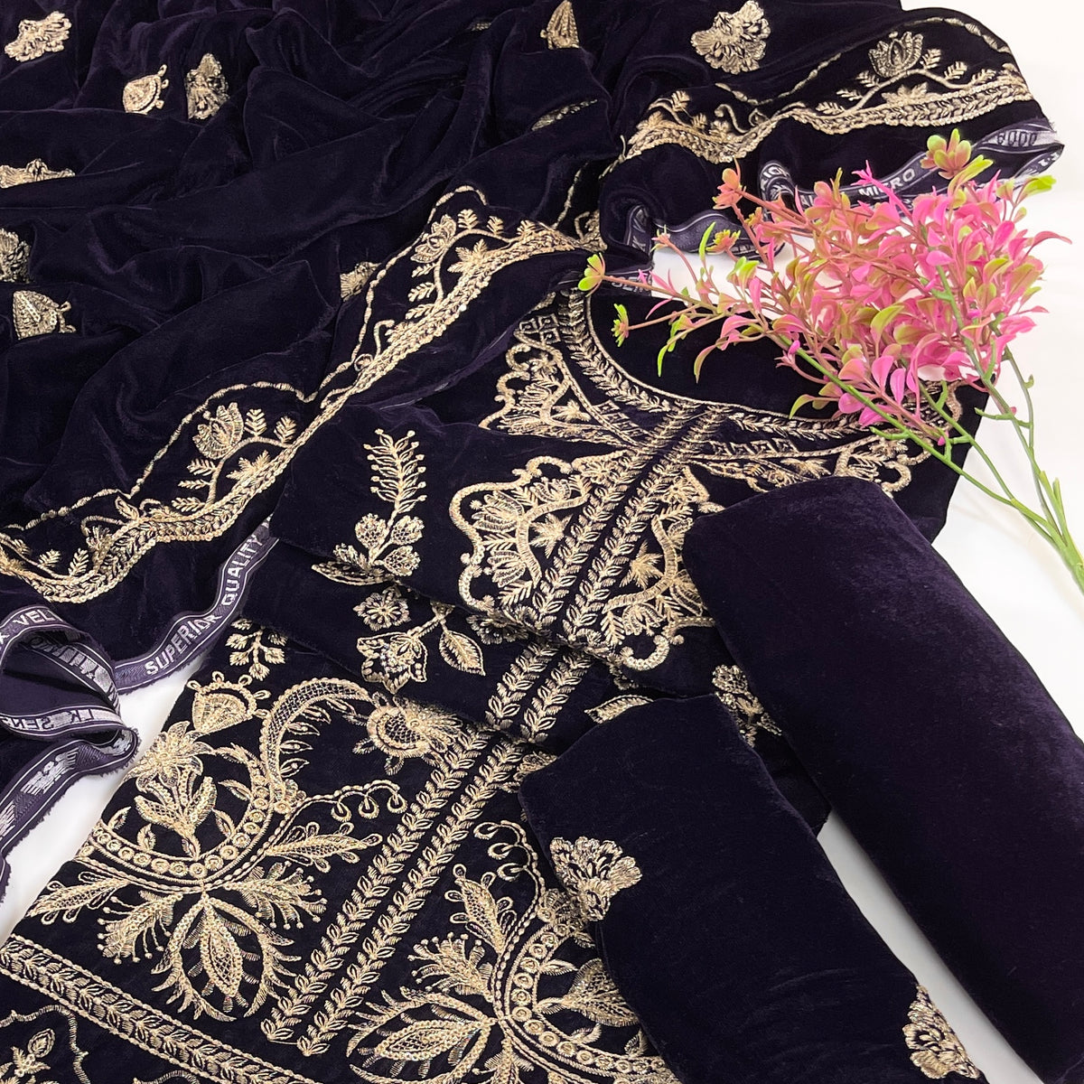 Sana Safinaz Luxury Emb Velvet 3PC