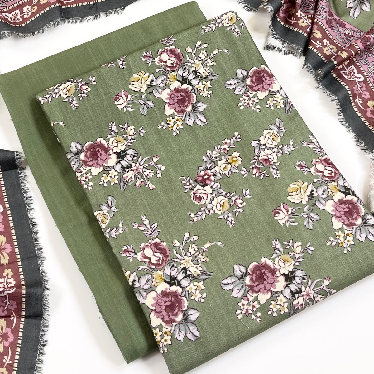Rijja By Murashe Digital Printed Slub Linen 3PC