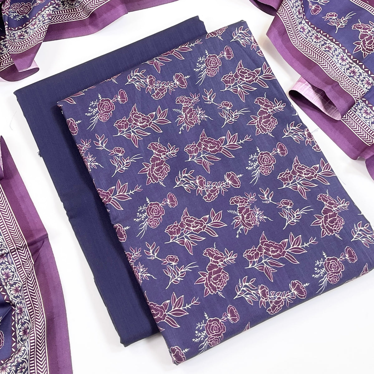 Rijja By Murashe Digital Printed Slub Linen 3PC