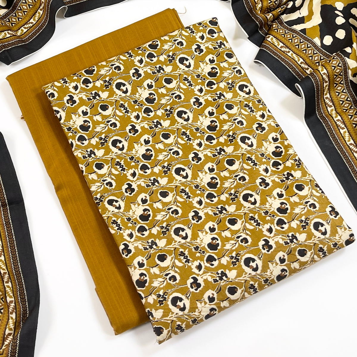 Rijja By Murashe Digital Printed Slub Linen 3PC