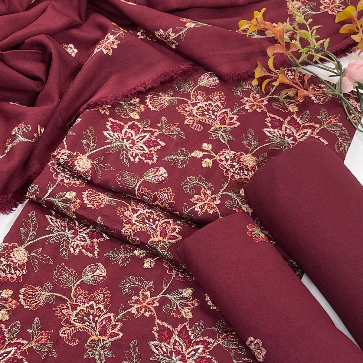 Bareeze Embroidered Karandi 3PC