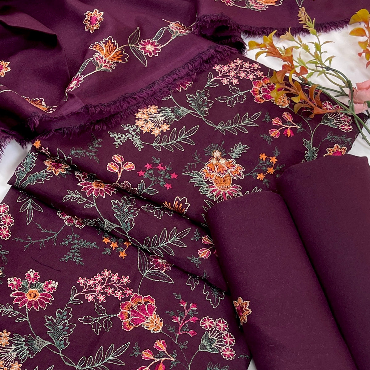 Bareeze Embroidered Karandi 3PC
