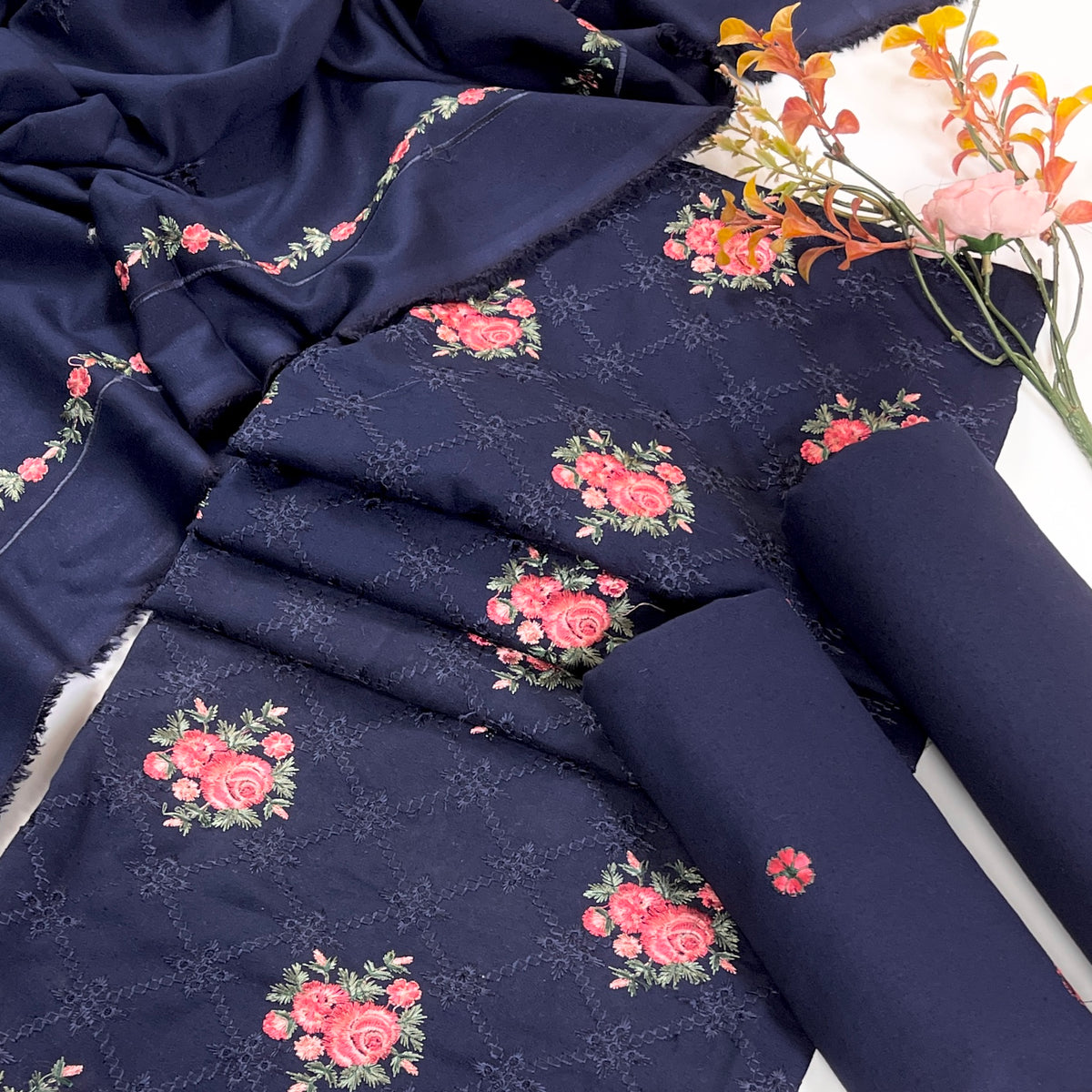 Bareeze Embroidered Karandi 3PC