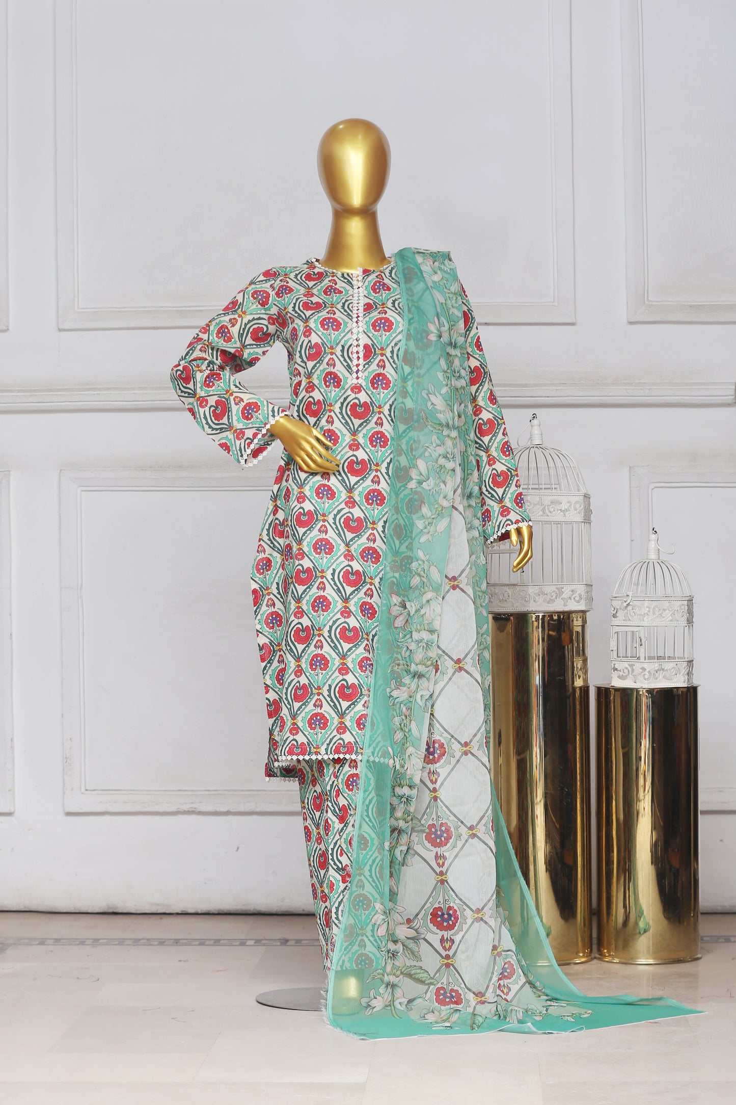 Zoha By Anaya Noor Print Bana Dora 3-PC