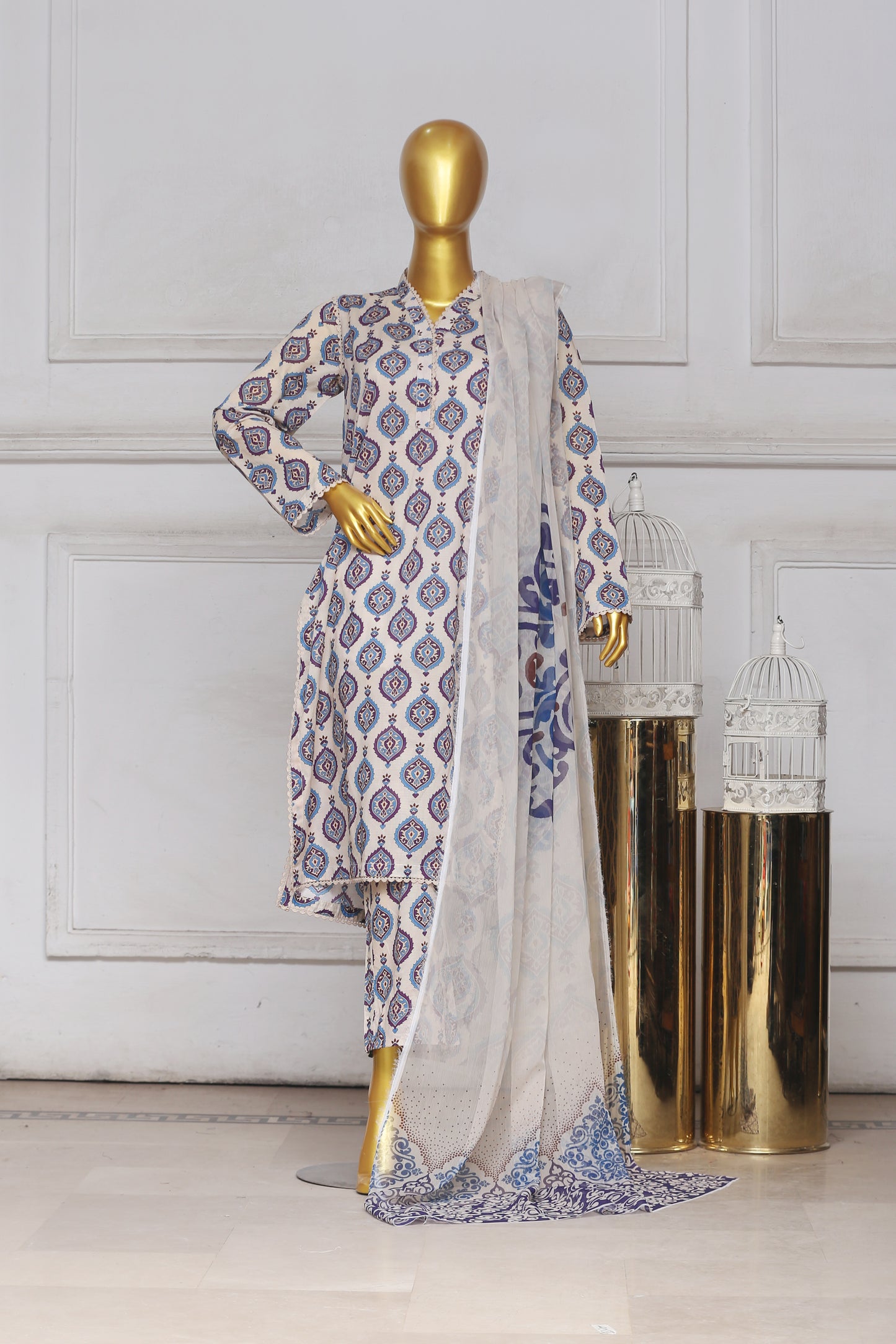 Zoha By Anaya Noor Print Bana Dora 3-PC