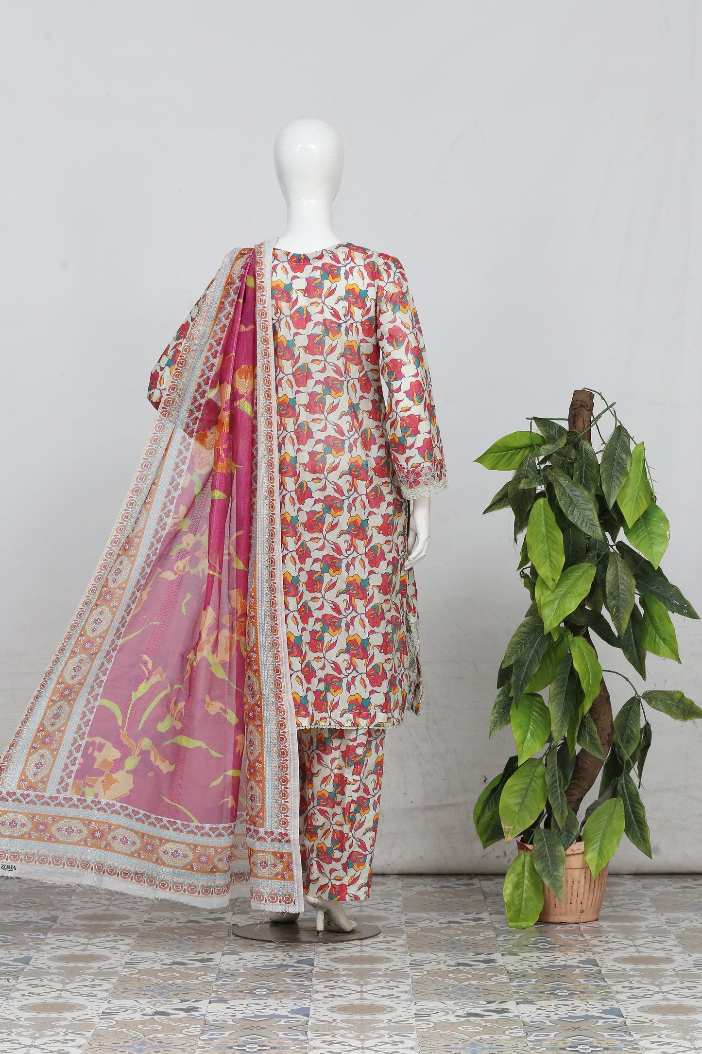 Shahnai By Anaya Noor All Over Printed & Emb Lawn 3PC