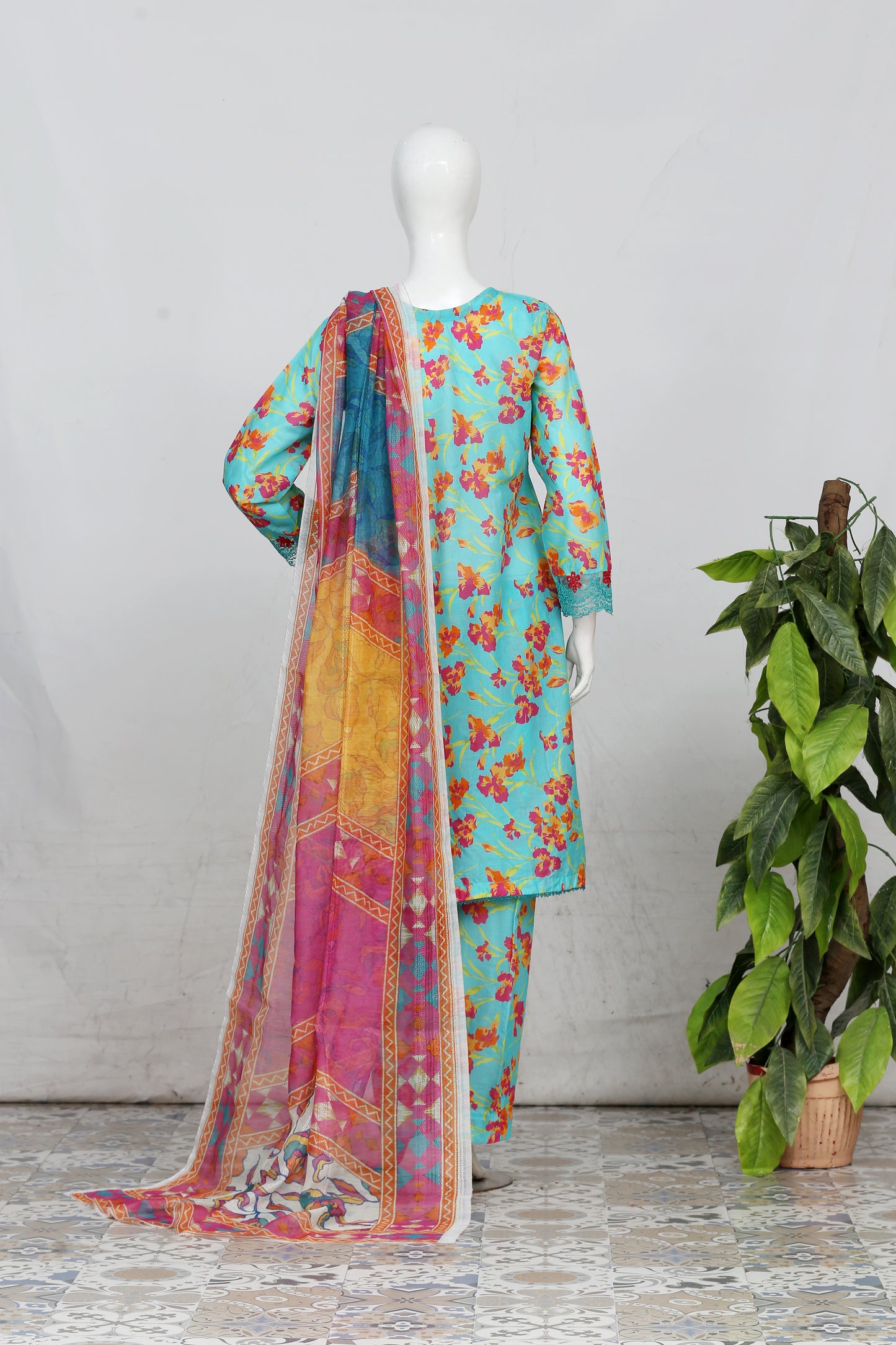 Shahnai By Anaya Noor All Over Printed & Emb Lawn 3PC