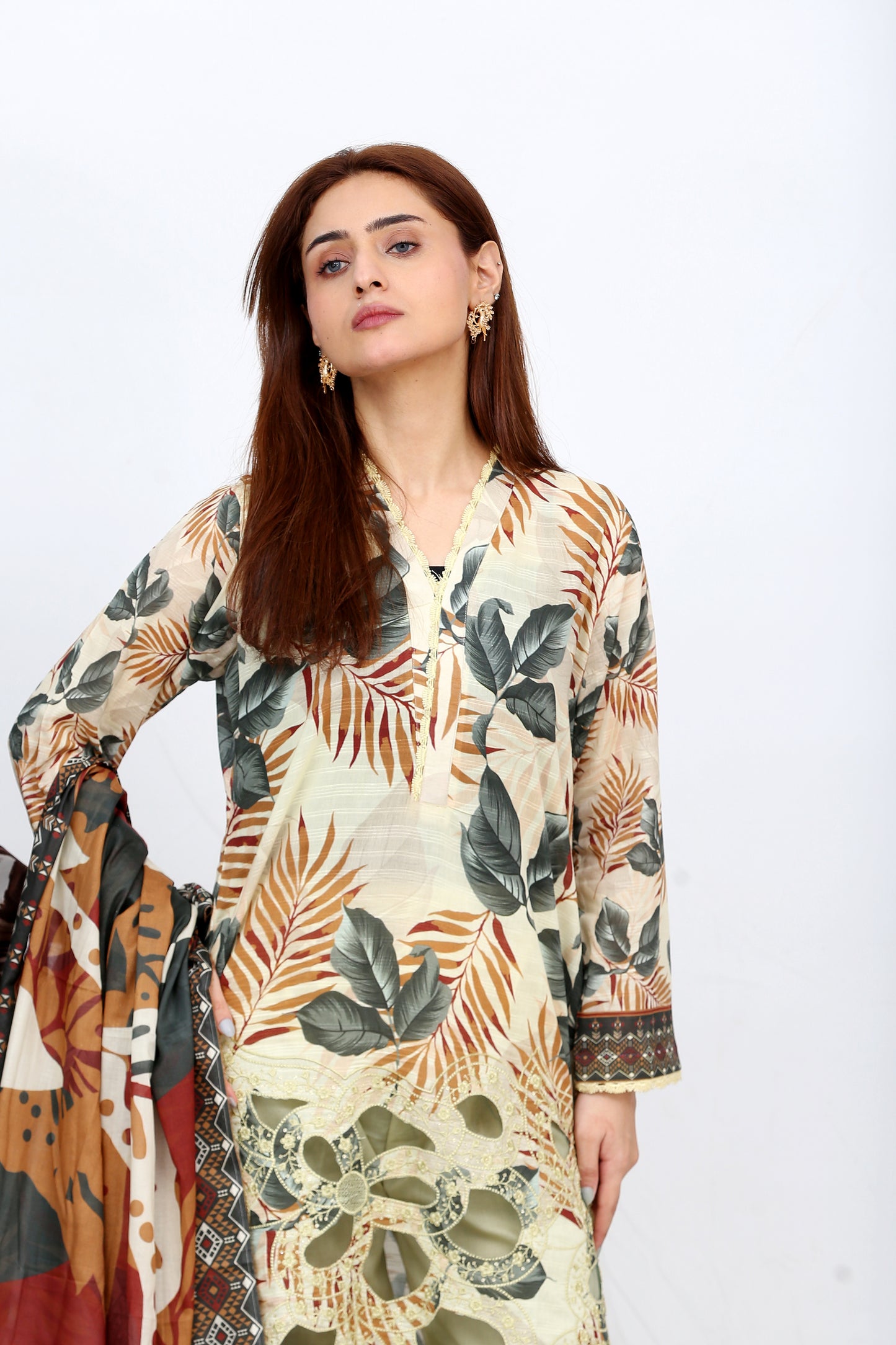 Anaya Noor Printed Bana Dora Lawn 3PC