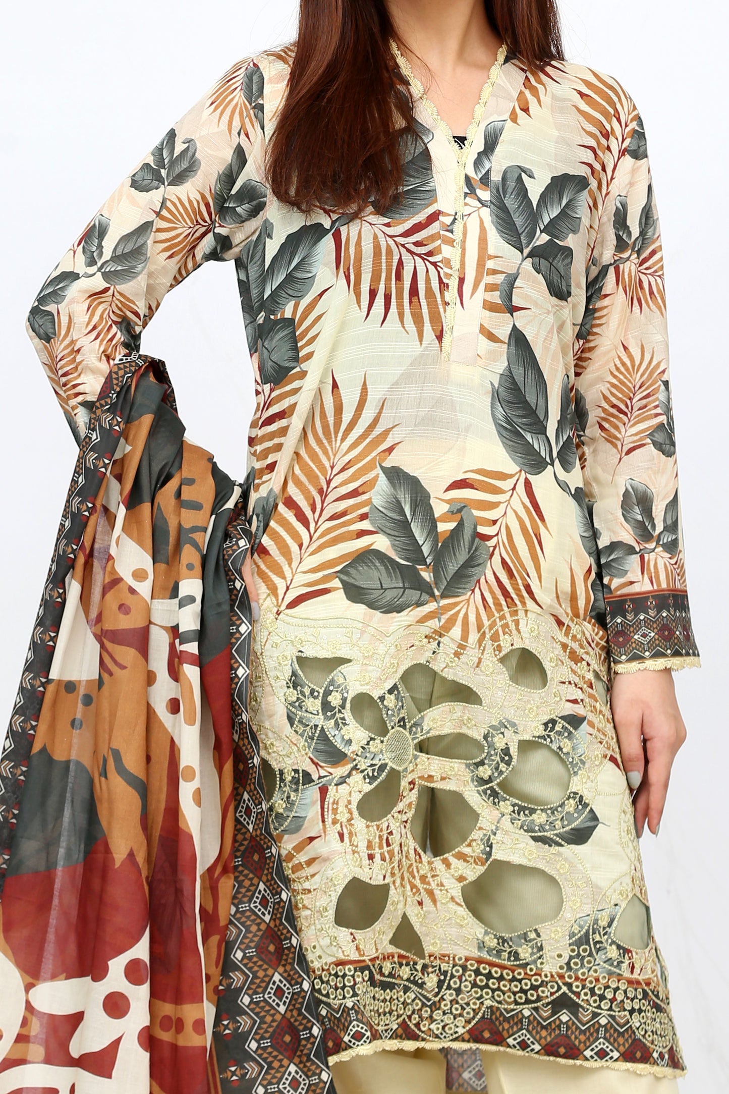 Anaya Noor Printed Bana Dora Lawn 3PC