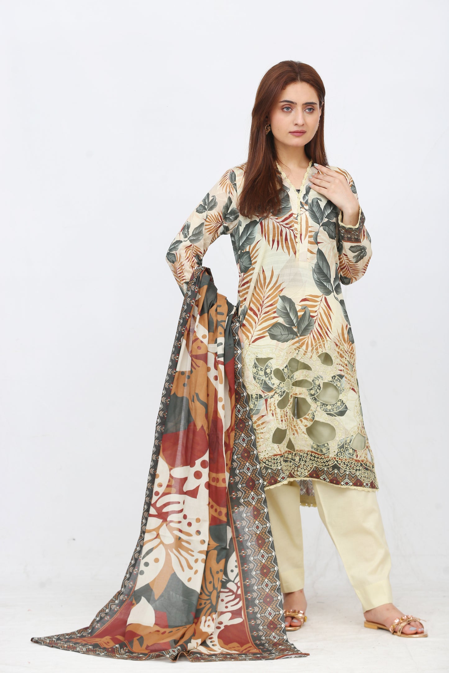 Anaya Noor Printed Bana Dora Lawn 3PC