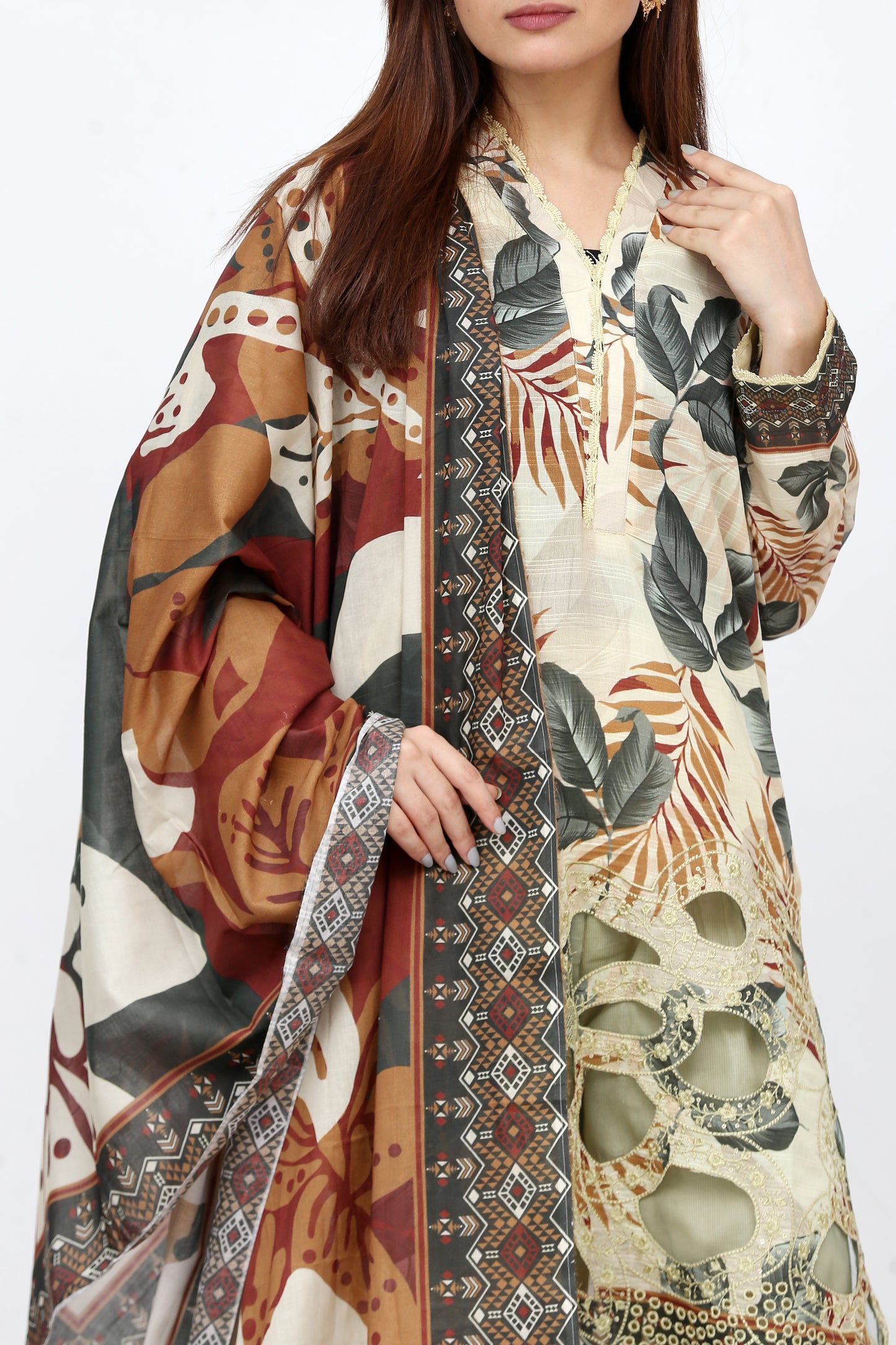 Anaya Noor Printed Bana Dora Lawn 3PC