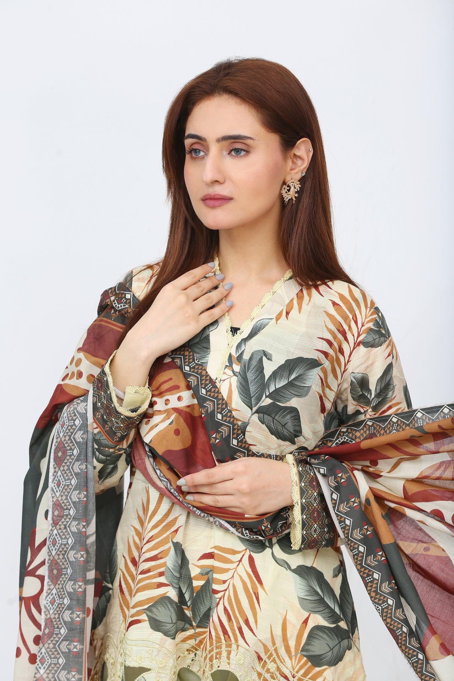 Anaya Noor Printed Bana Dora Lawn 3PC