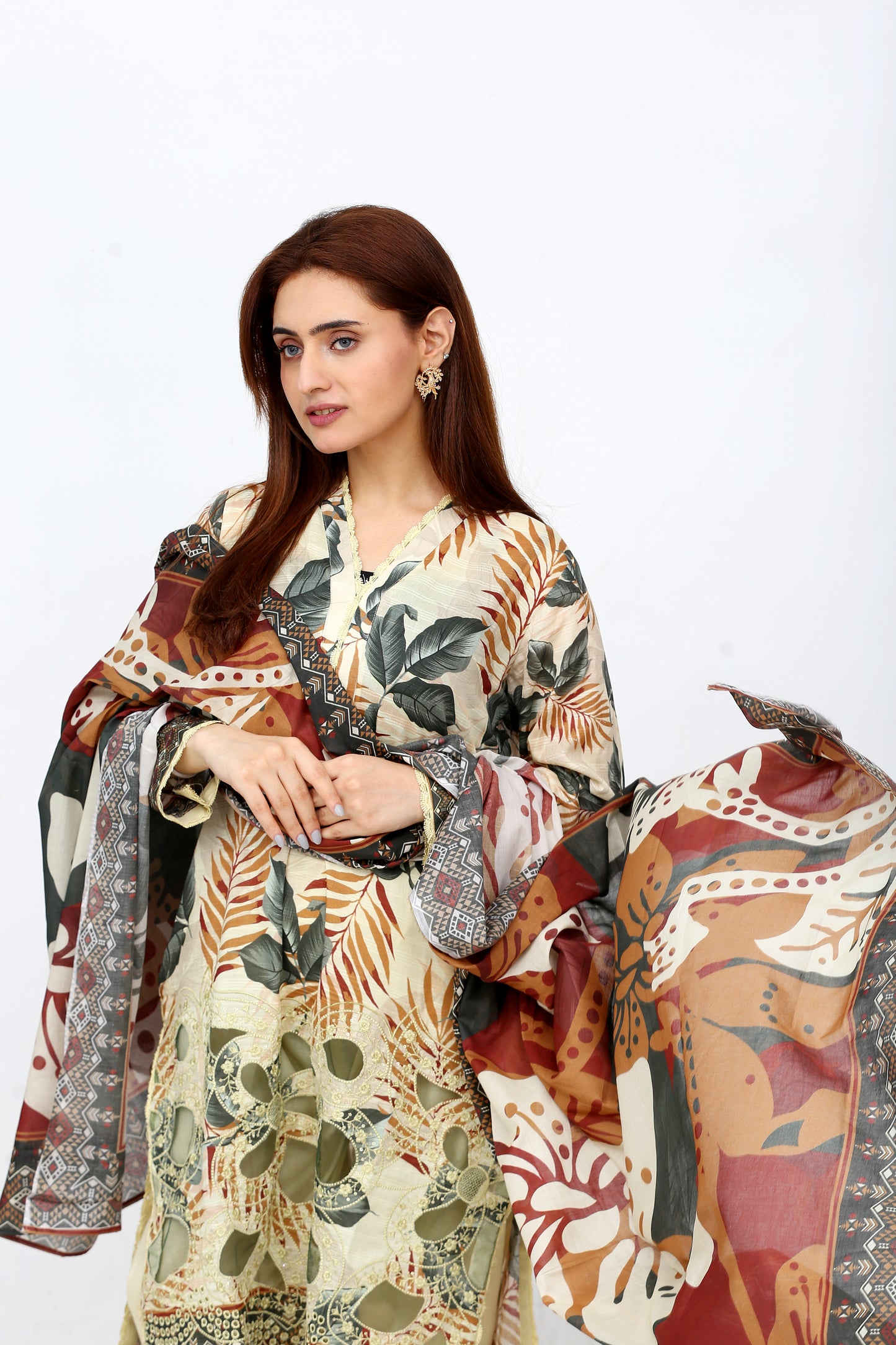 Anaya Noor Printed Bana Dora Lawn 3PC