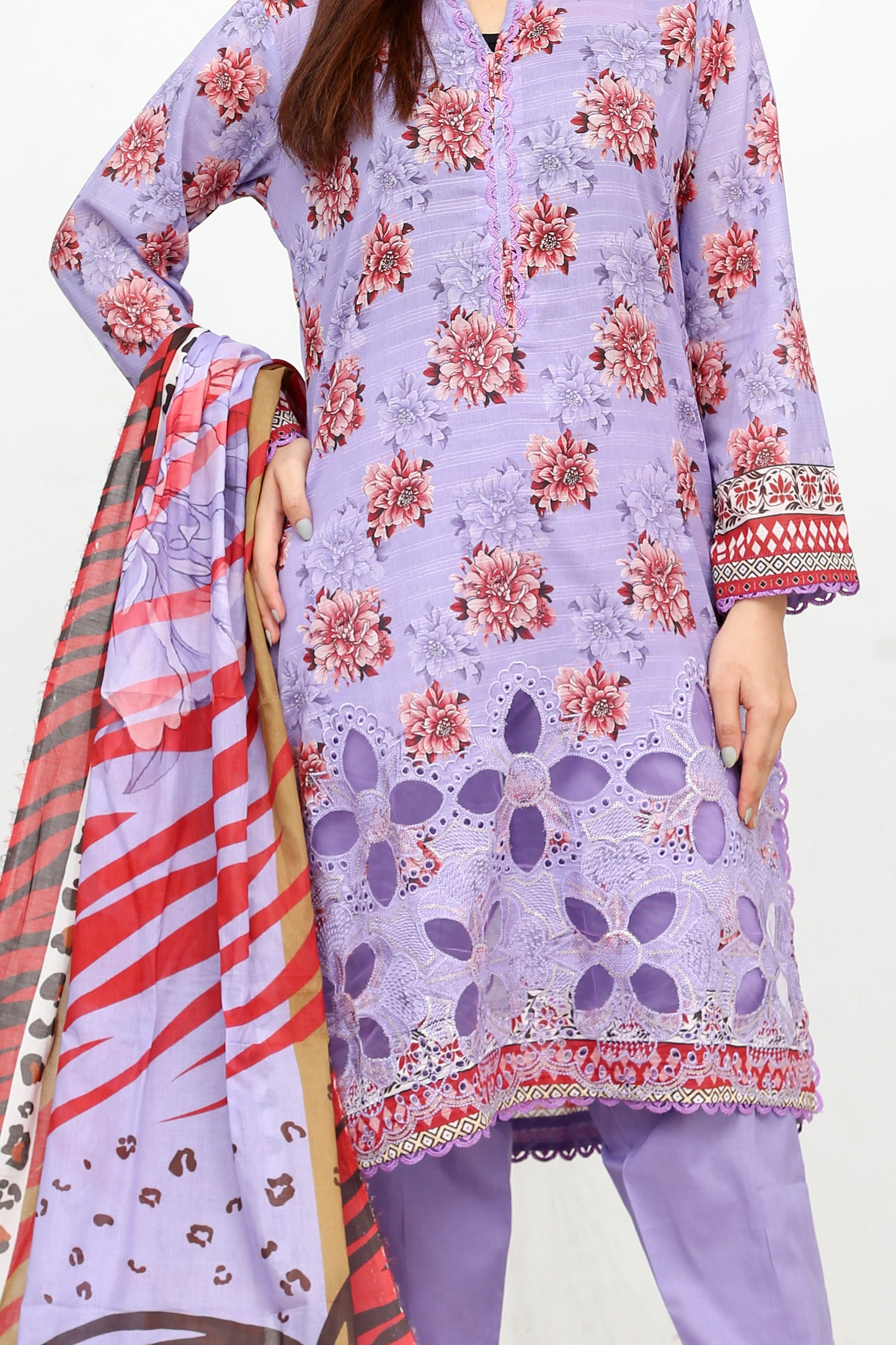 Anaya Noor Printed Bana Dora Lawn 3PC