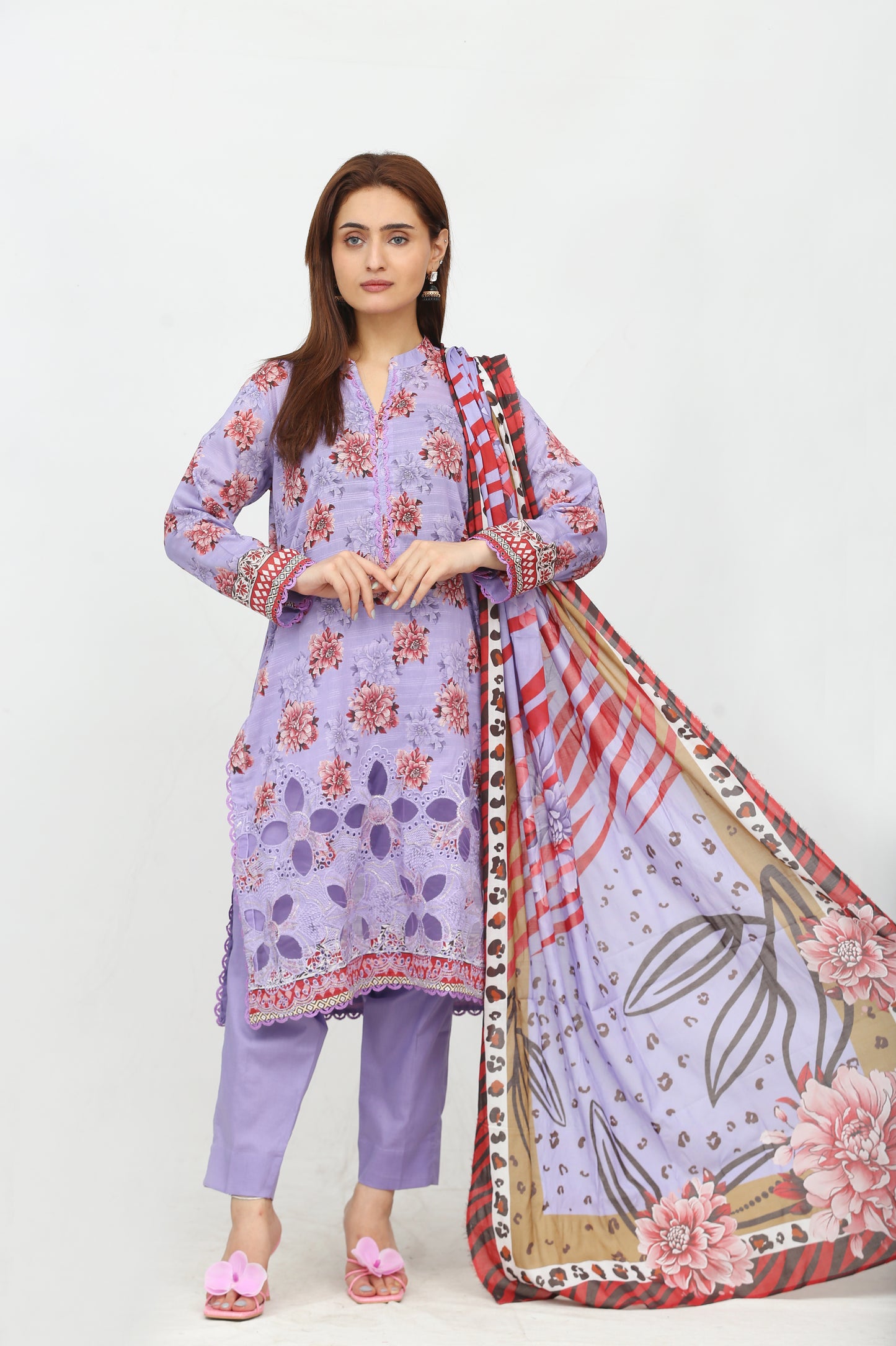 Anaya Noor Printed Bana Dora Lawn 3PC