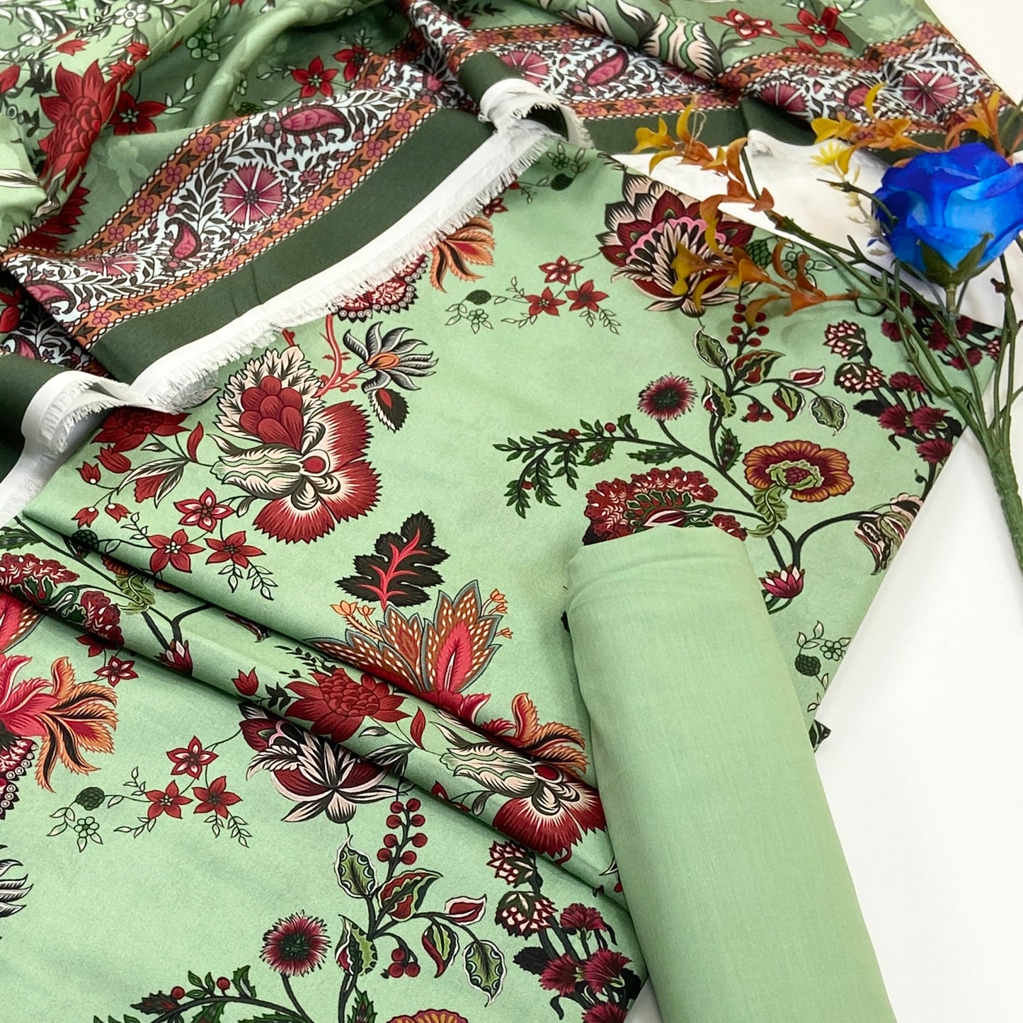 Raqs By Uneq Digital Printed Cotton Viscose 3PC