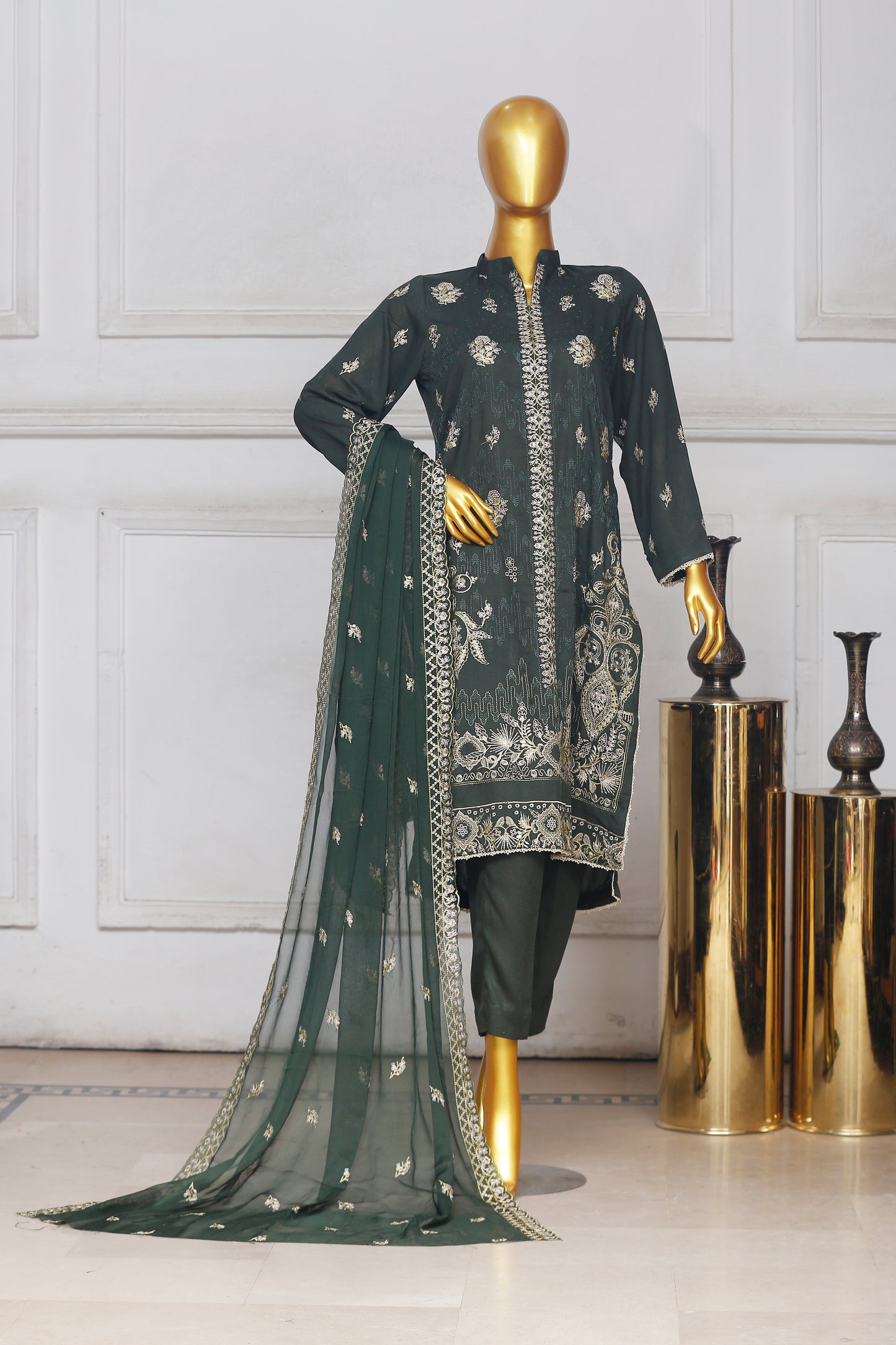 Bareeze Heavy Embroidered Karandi 3-PC