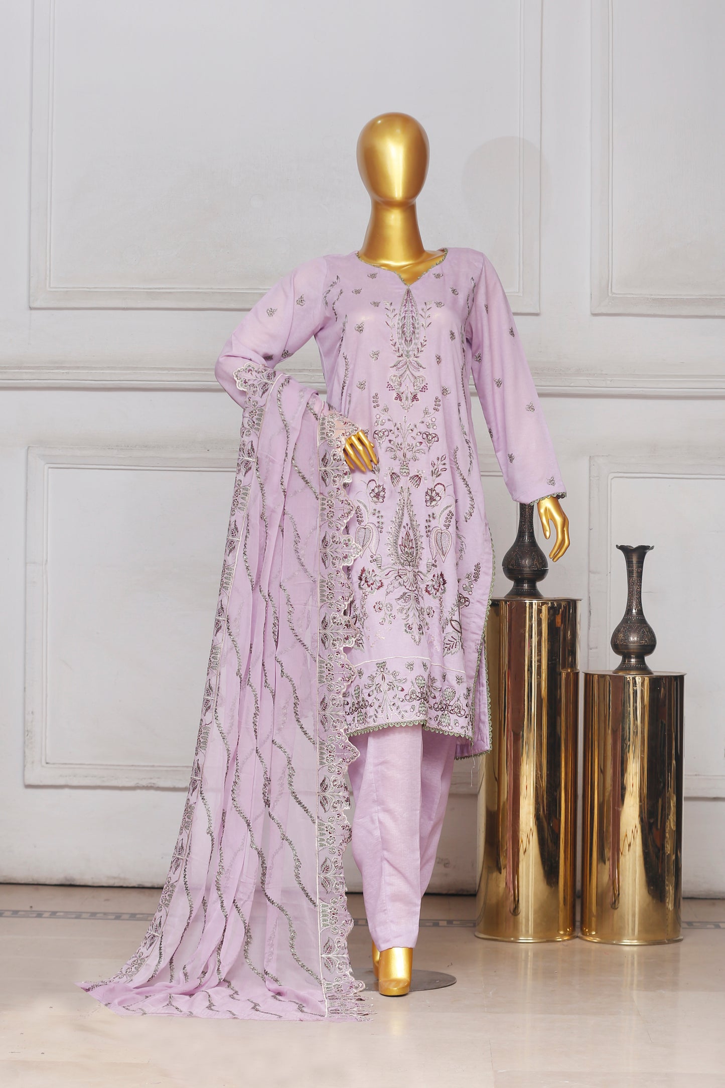 Bareeze Heavy Embroidered Karandi 3-PC