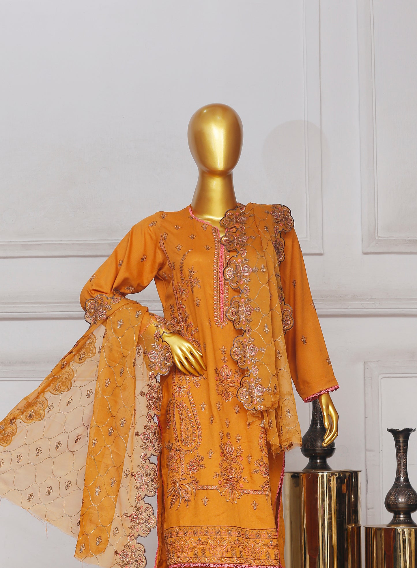 Bareeze Heavy Embroidered Karandi 3-PC