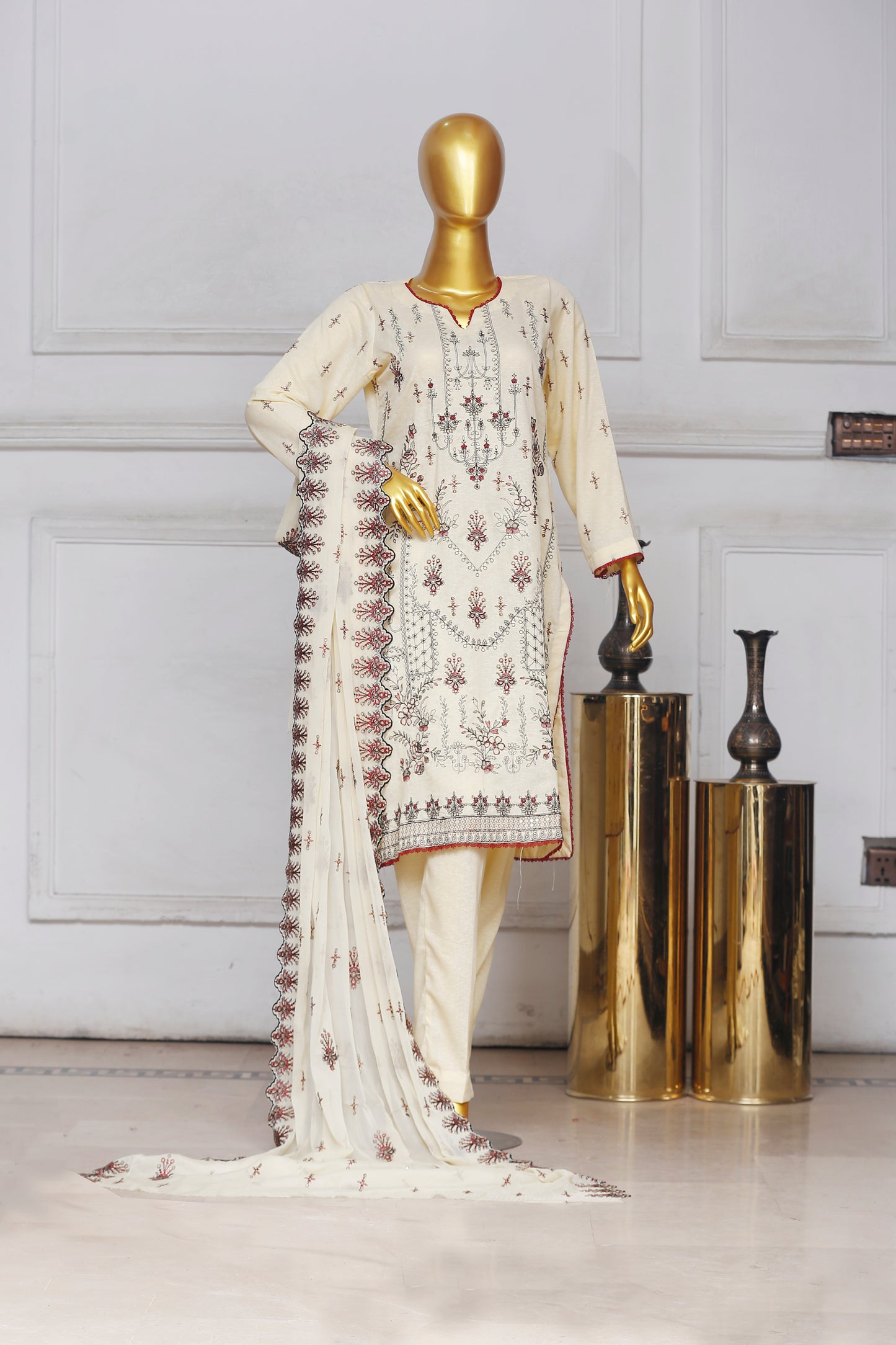 Bareeze Heavy Embroidered Karandi 3-PC