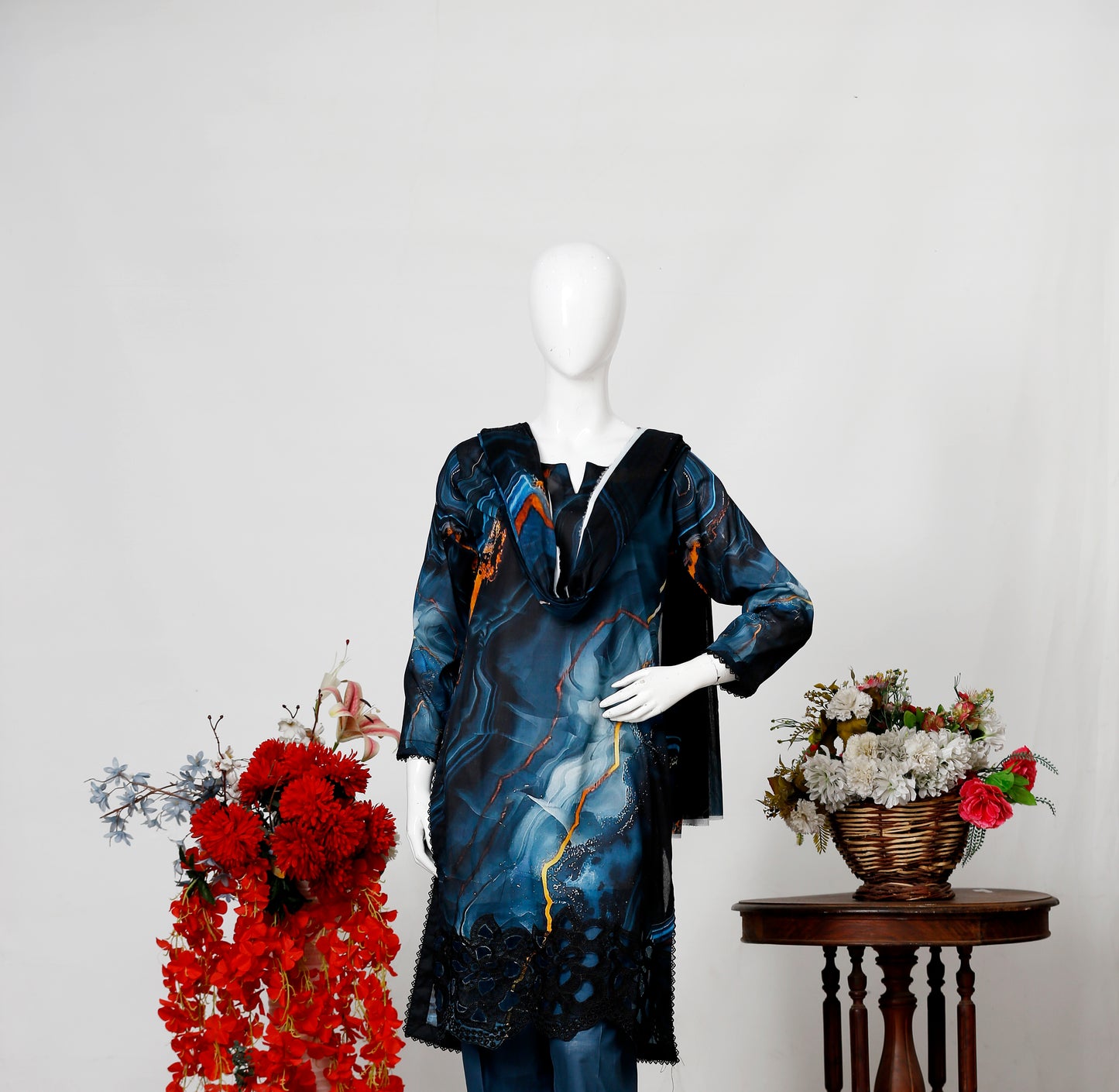 Phoolkari By Anaya Noor Printed With Laserkari Emb 3-PC