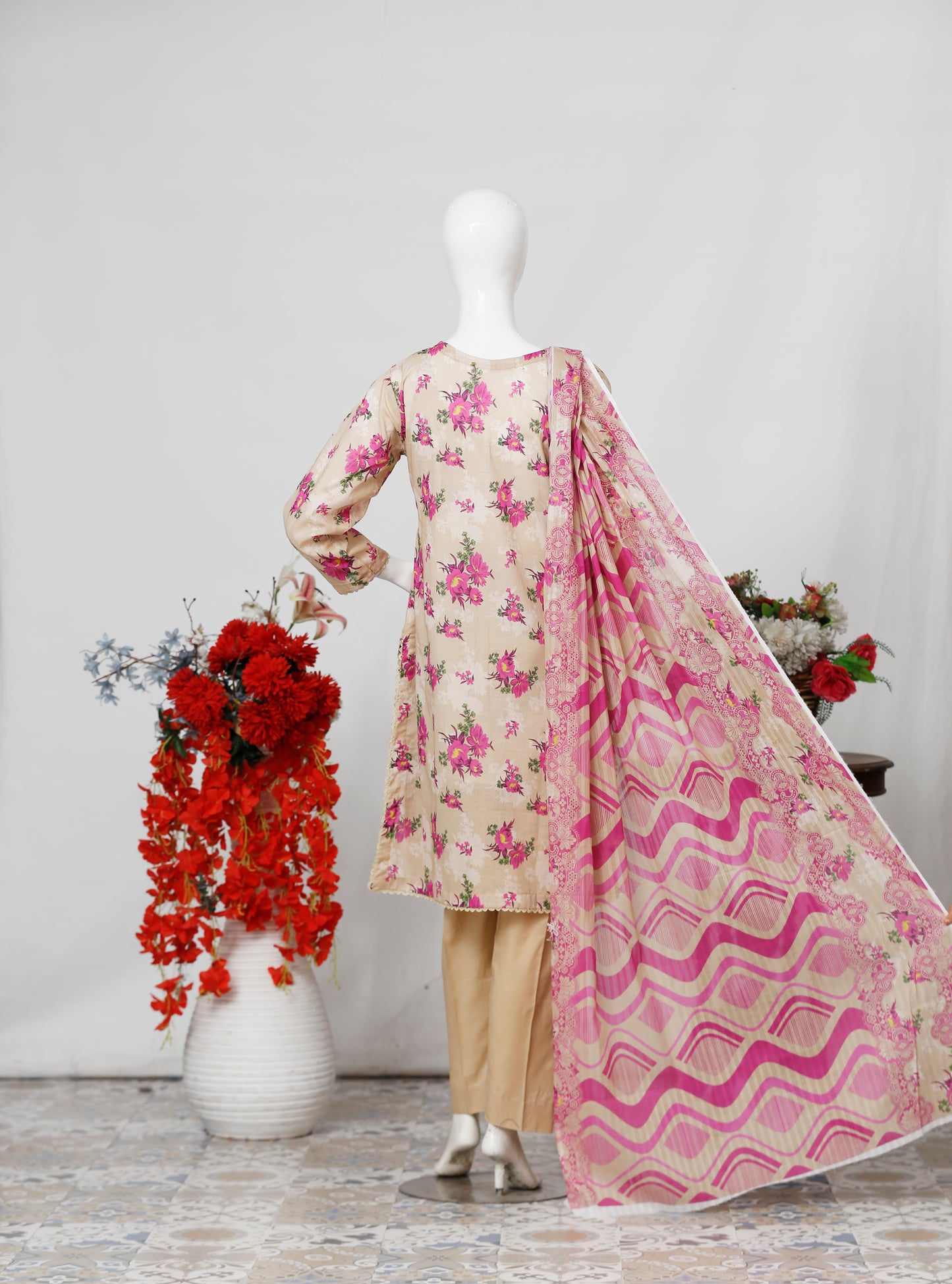 Phoolkari By Anaya Noor Printed With Laserkari Emb 3-PC