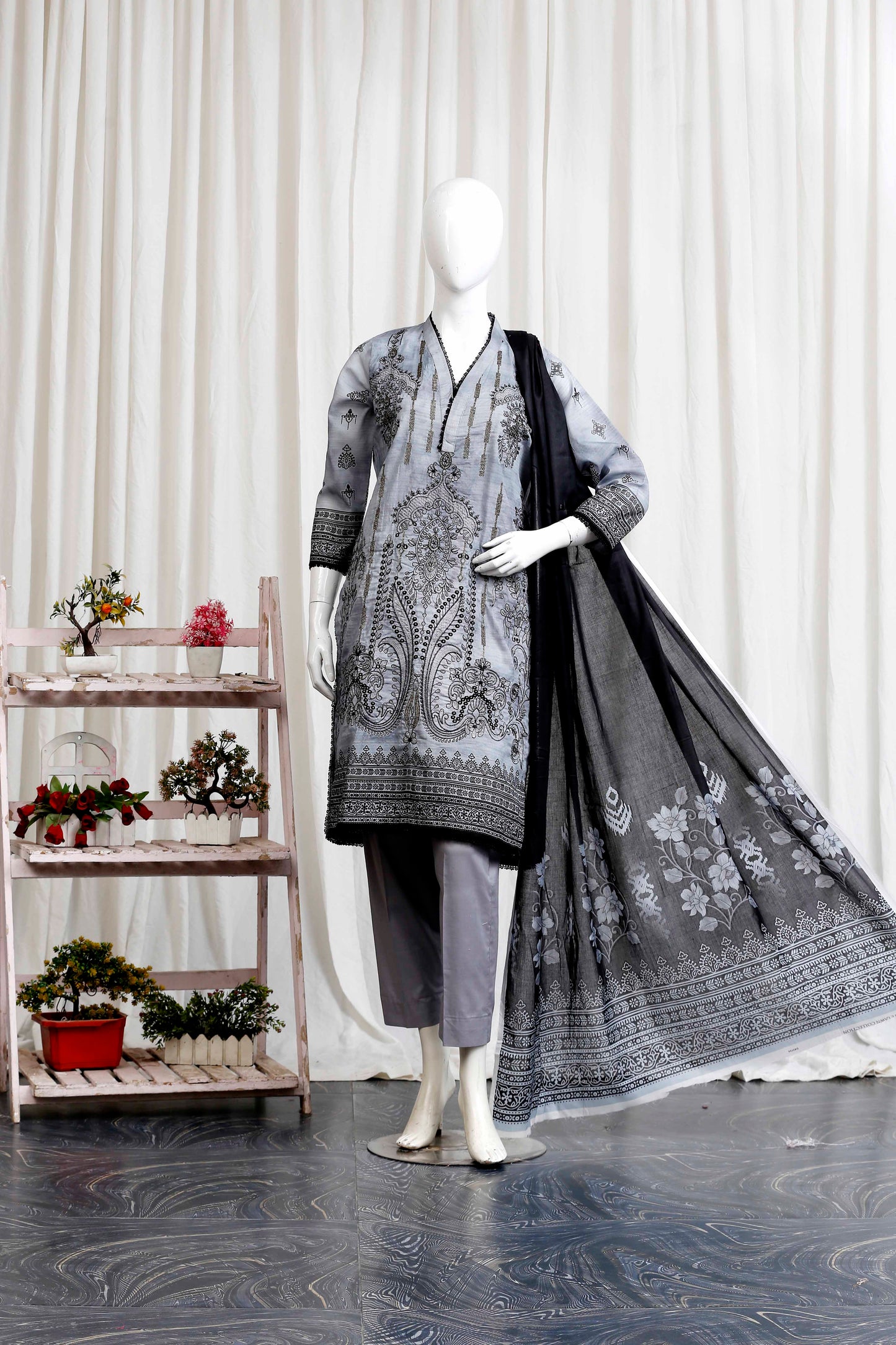 Meeraki By Anaya Noor Heavy Embroidered 3-PC