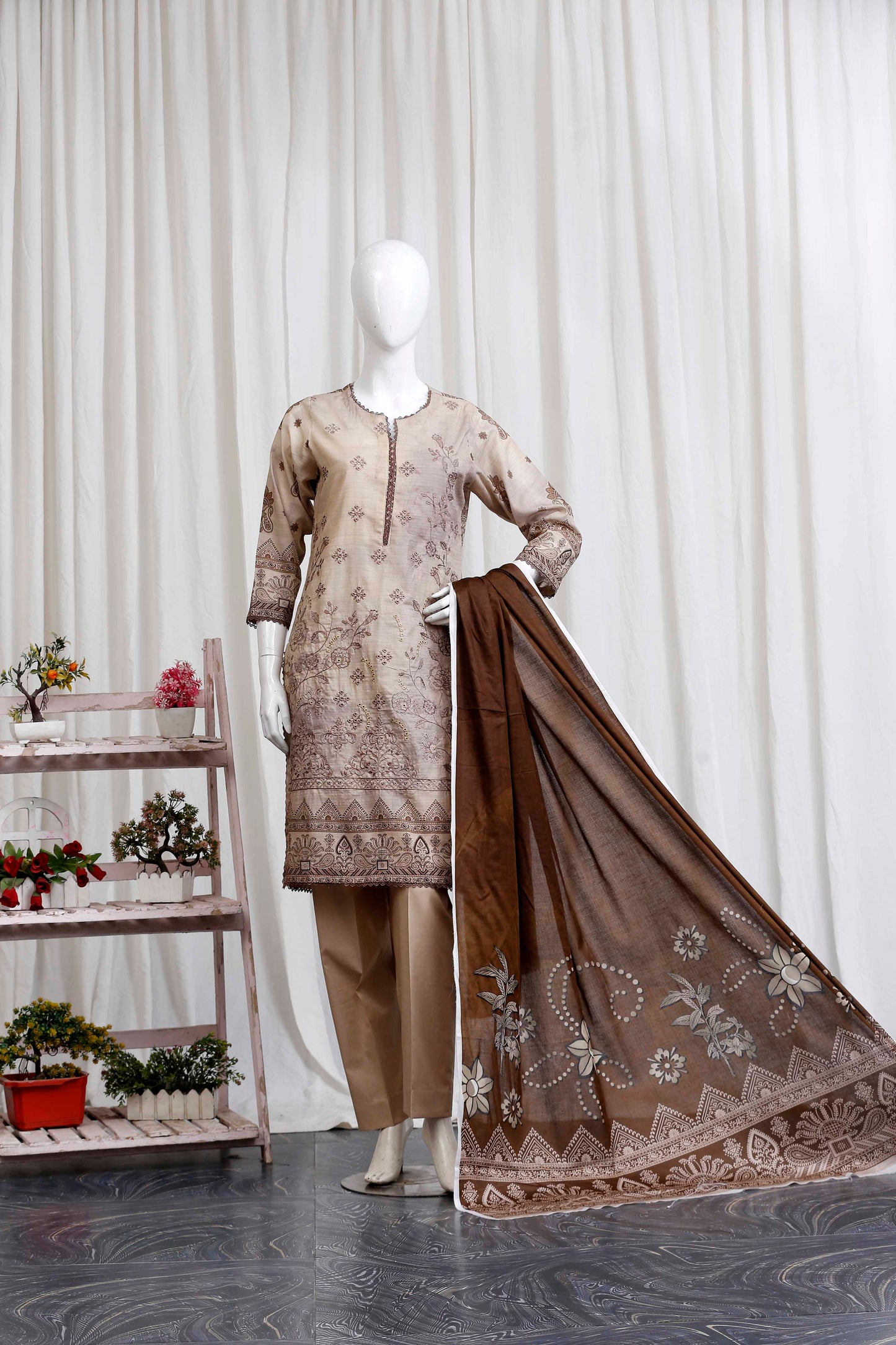 Meeraki By Anaya Noor Heavy Embroidered 3-PC