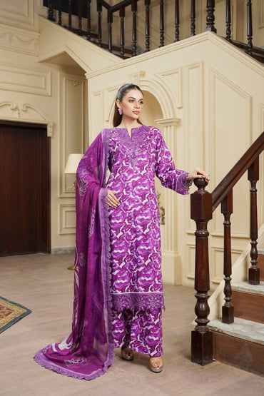 Moco By Anaya Noor Emb & Digital Printed Lawn 3PC
