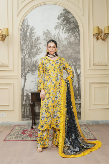 Moco By Anaya Noor Emb & Digital Printed Lawn 3PC
