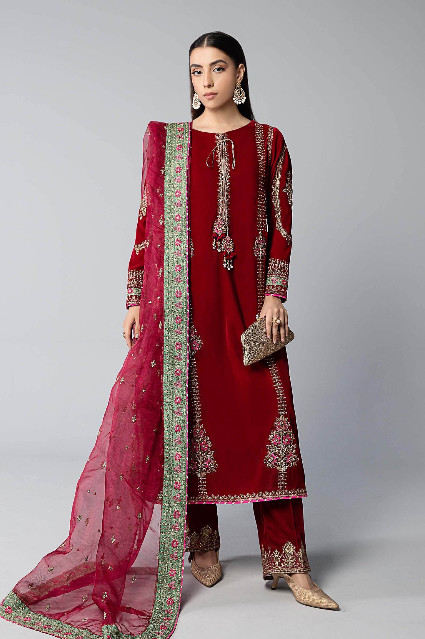 Maria B Sweet Velvet Embroidered 3PC