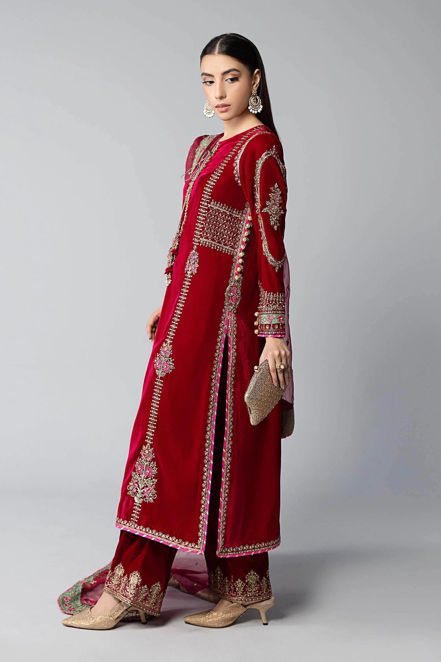 Maria B Sweet Velvet Embroidered 3PC