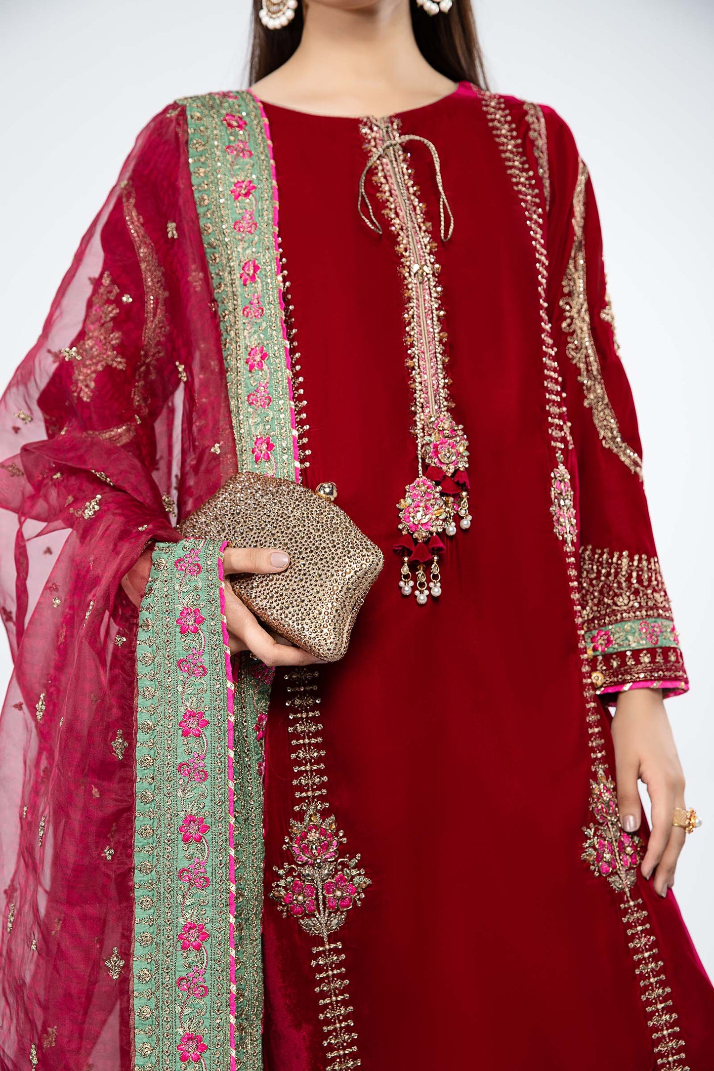 Maria B Sweet Velvet Embroidered 3PC