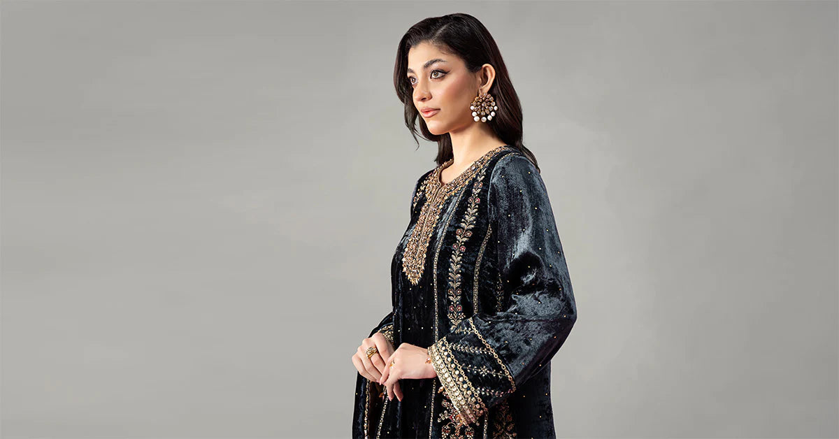 Maria B Sweet Velvet Embroidered 3PC
