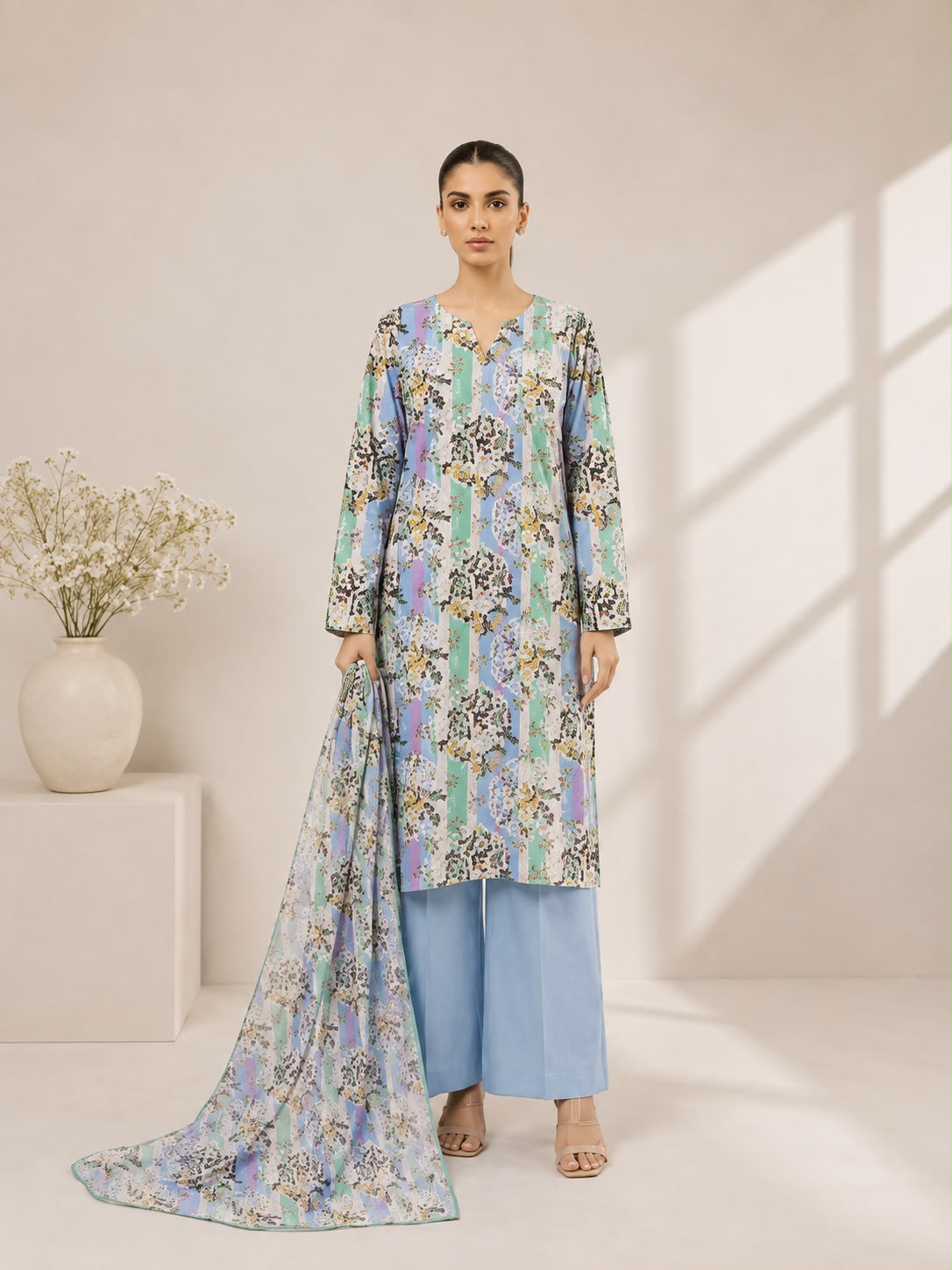 Khaadi Digital Printed Lawn 3PC