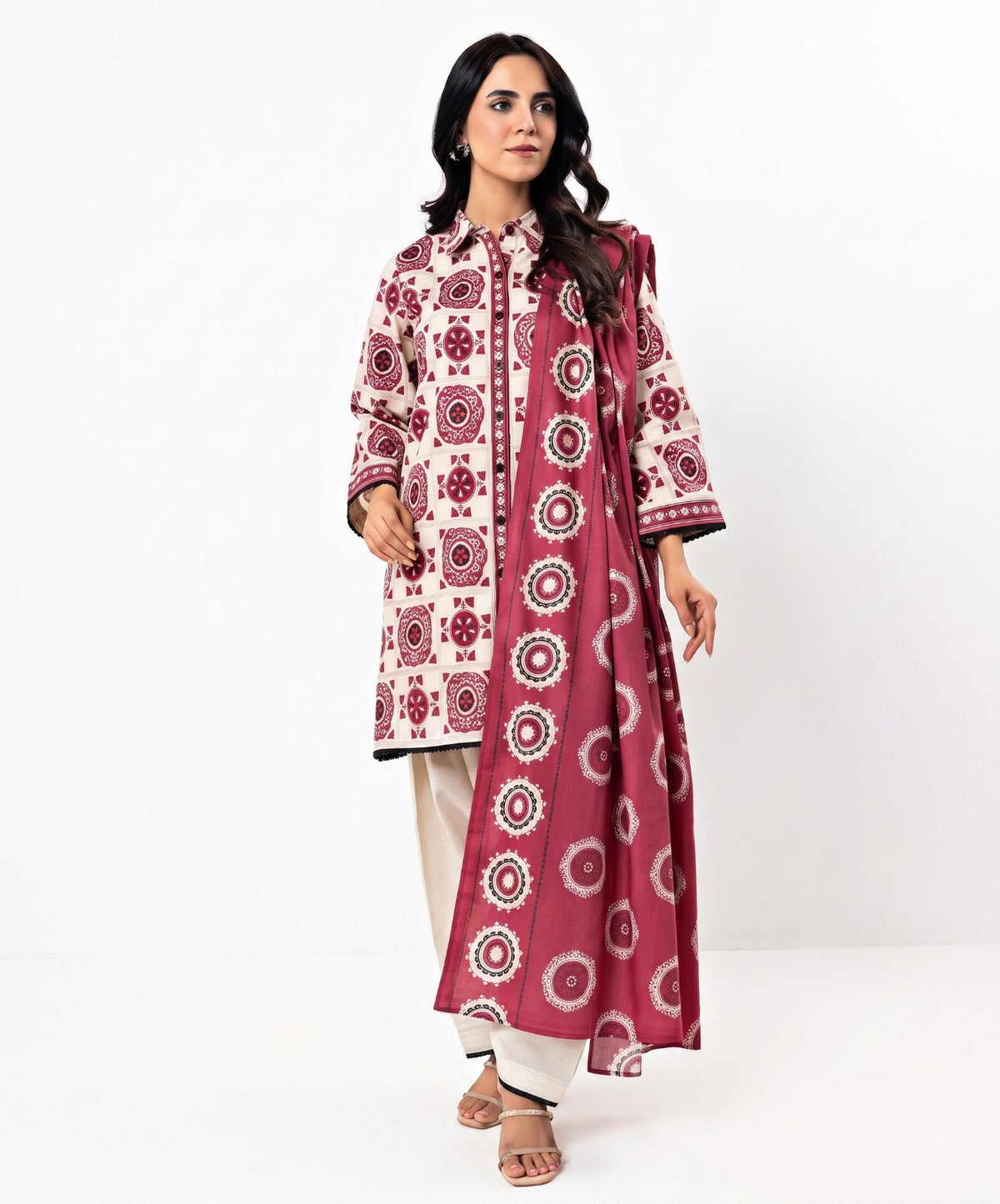 Alkaram Classic Digital Printed Lawn 3PC