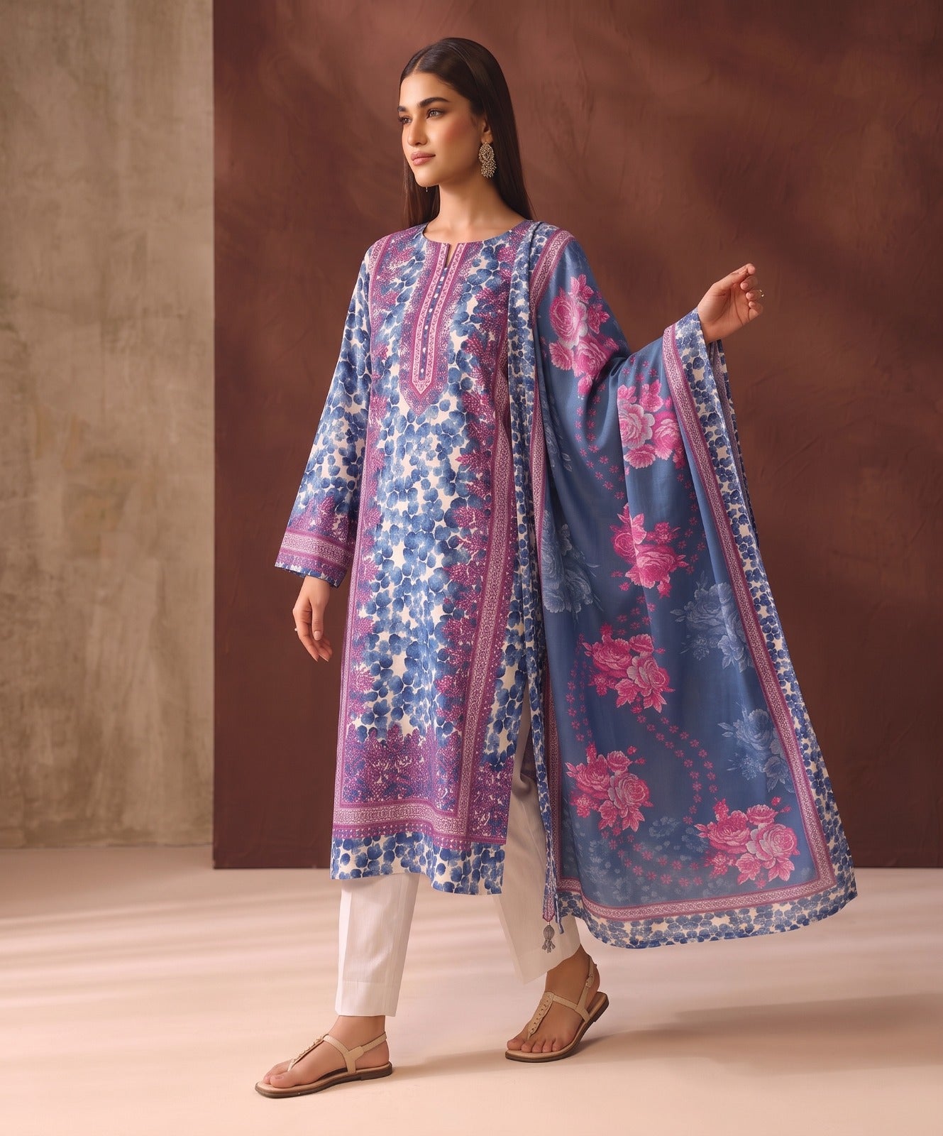 Baroque Digital Printed Lawn 3PC