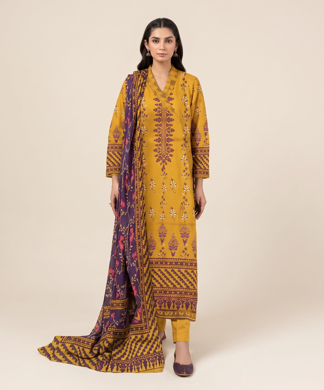 Sapphire Digital Printed Fancy Lawn 3PC