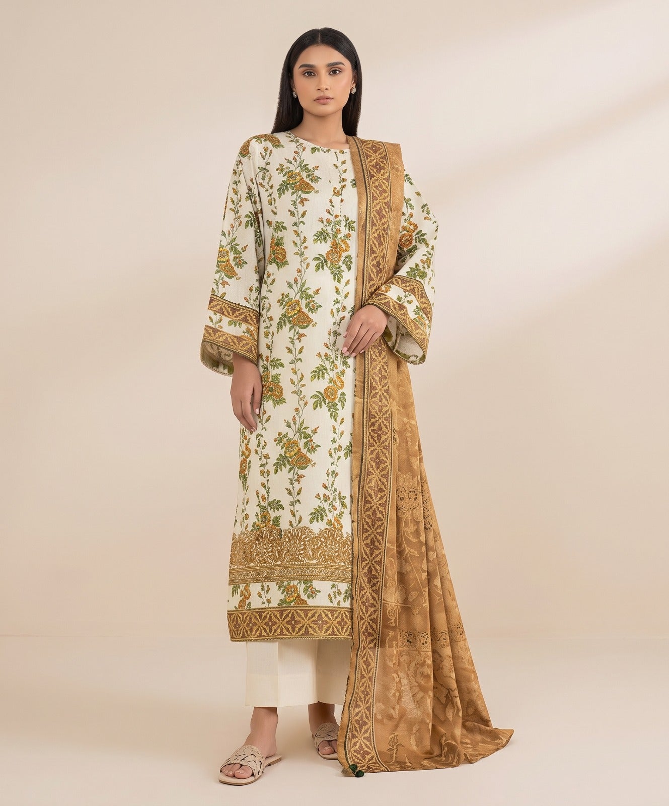 Sapphire Digital Printed Fancy Lawn 3PC