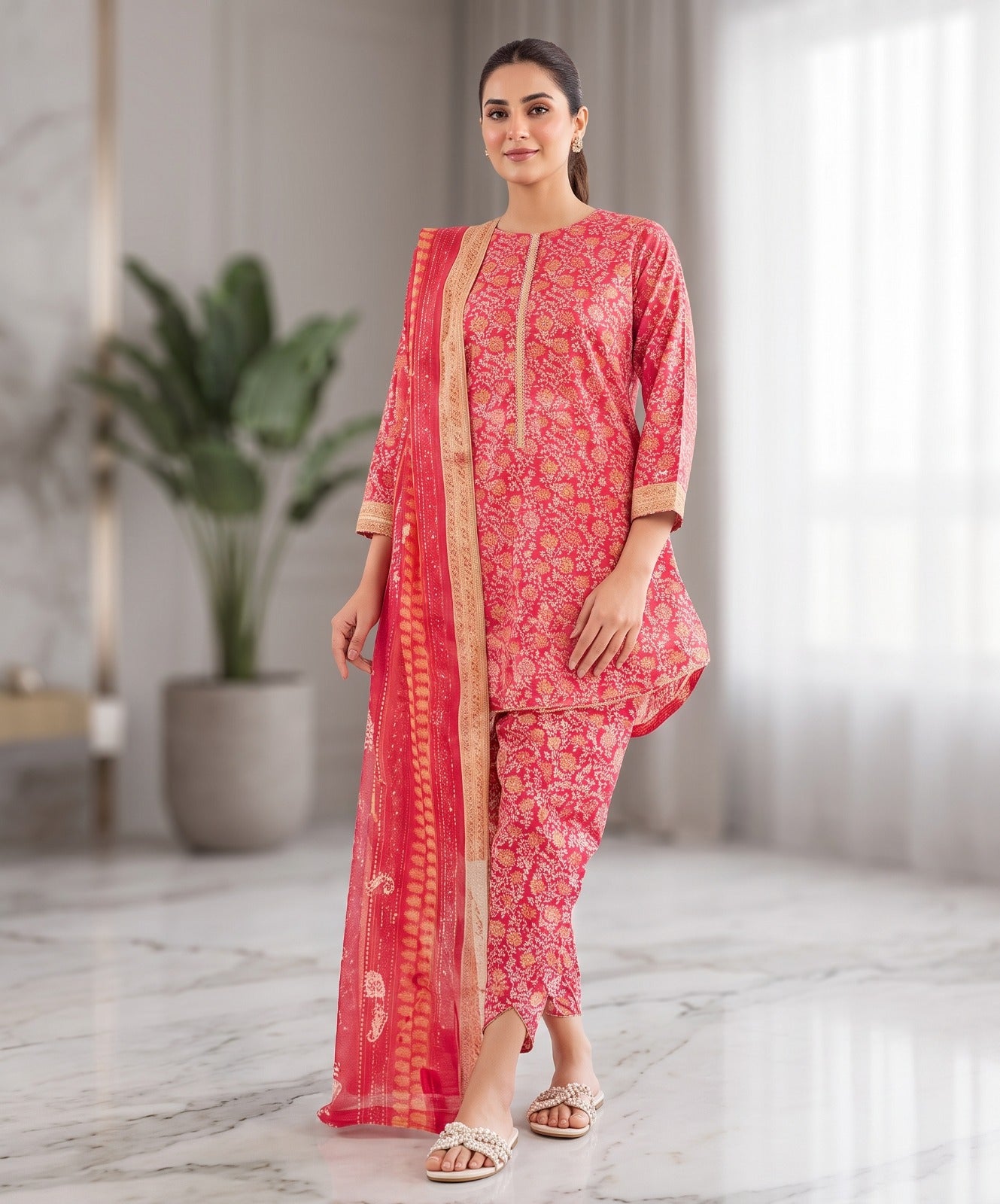 Saya Digital Printed Lawn 3PC