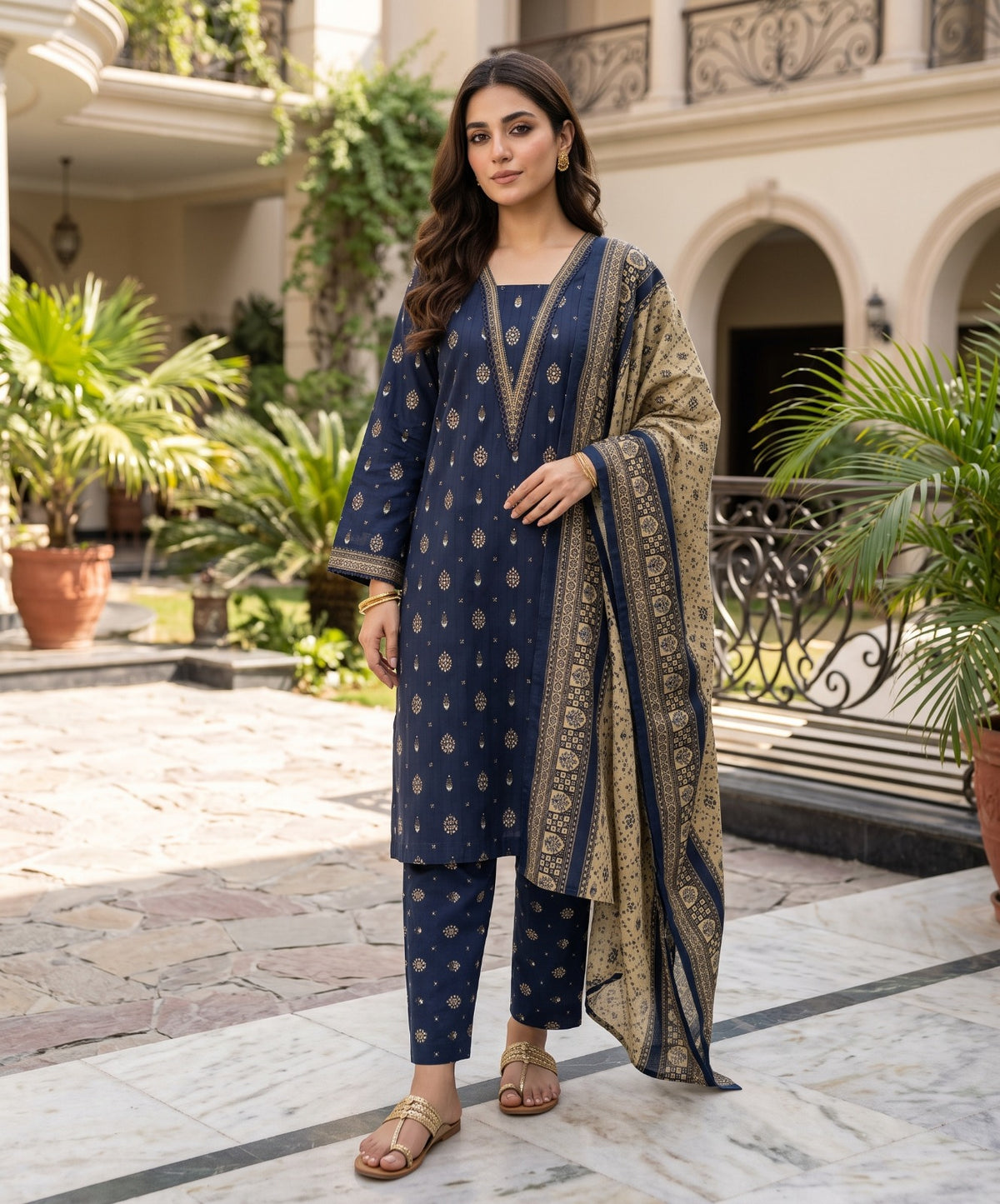 Bin Saeed Digital Printed Khaddar Stitched 3PC