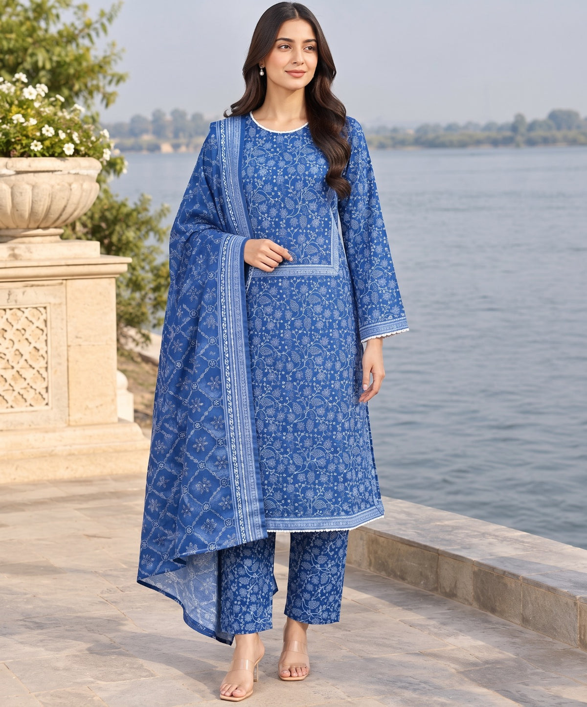 Bin Saeed Digital Printed Khaddar Stitched 3PC