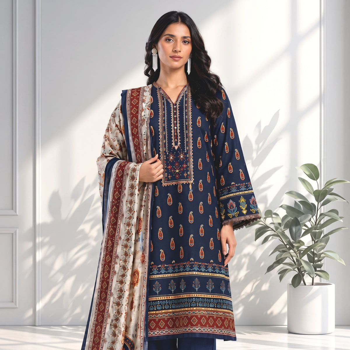 Bonanza Satrangi Digital Printed Khaddar 3PC