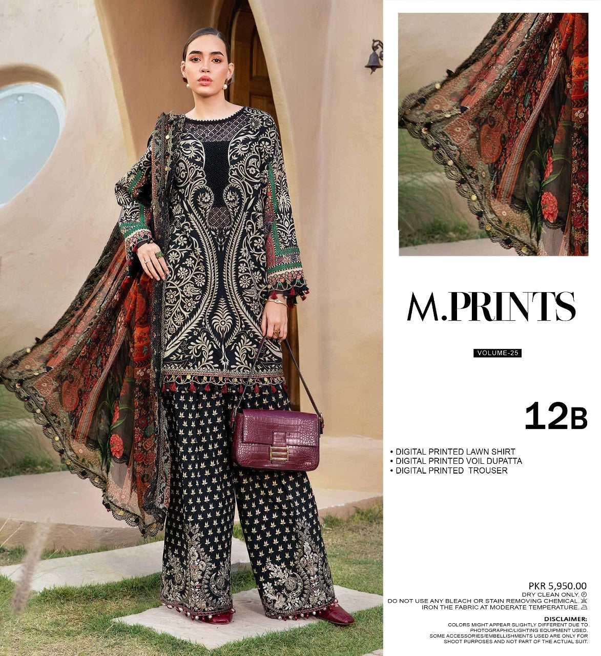 M.Prints Digital Printed Lawn 3PC