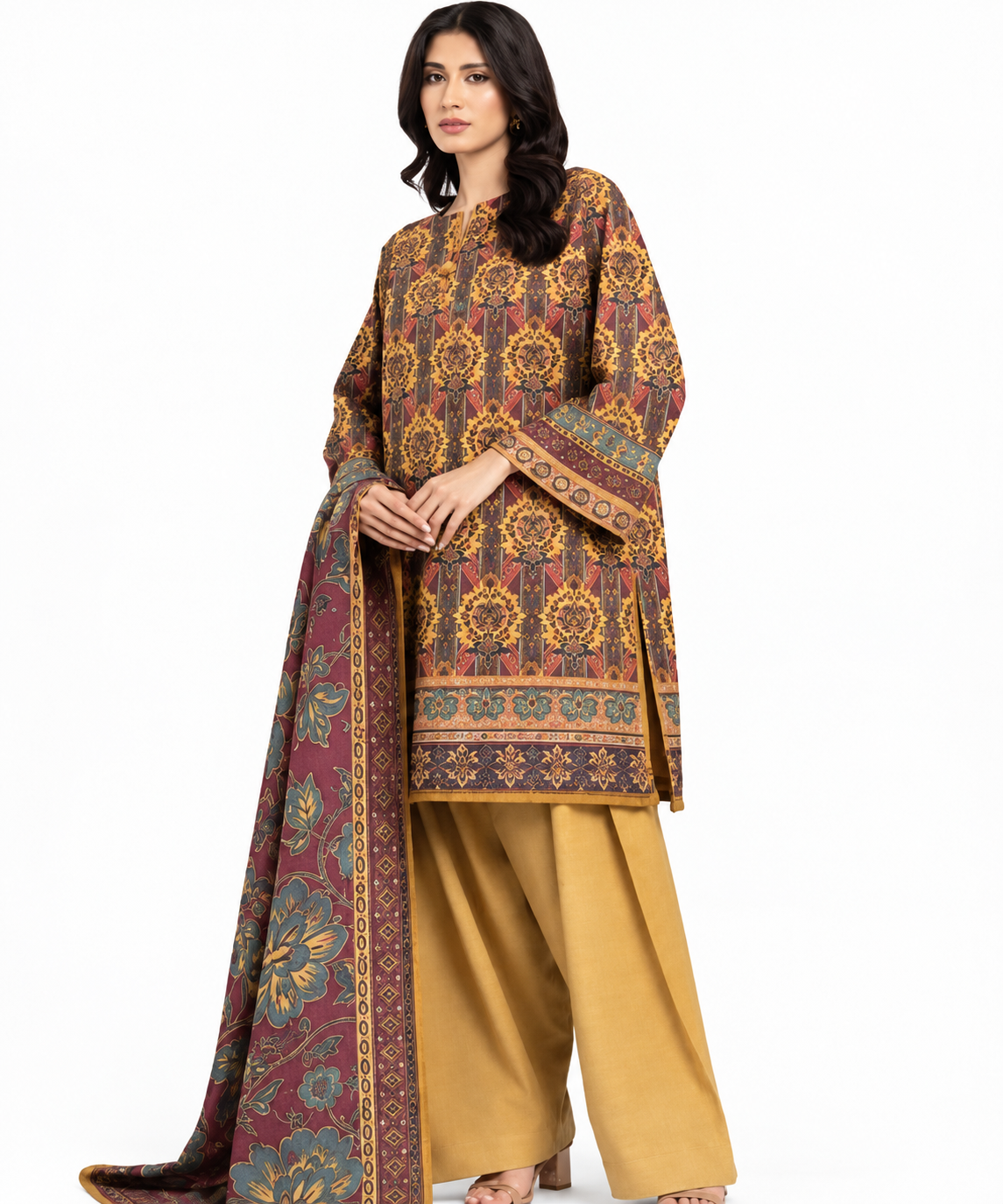 Bonanza Satrangi Digital Printed Karandi 3PC