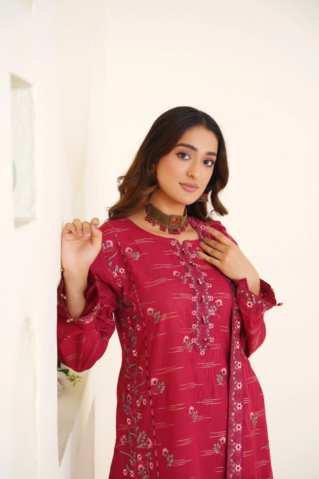Meharbano By Anaya Noor Cambric Jacquard Emb 3PC