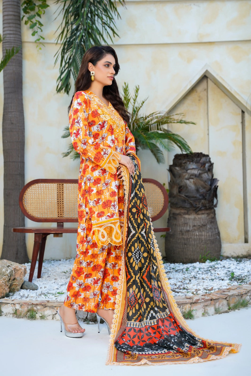 Dastoor By Anaya Noor Digital Printed Cambric With Patches 3-PC