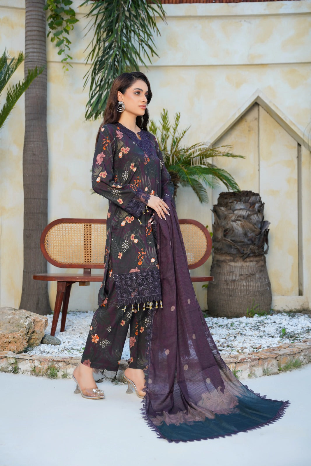 Dastoor By Anaya Noor Digital Printed Cambric With Patches 3-PC